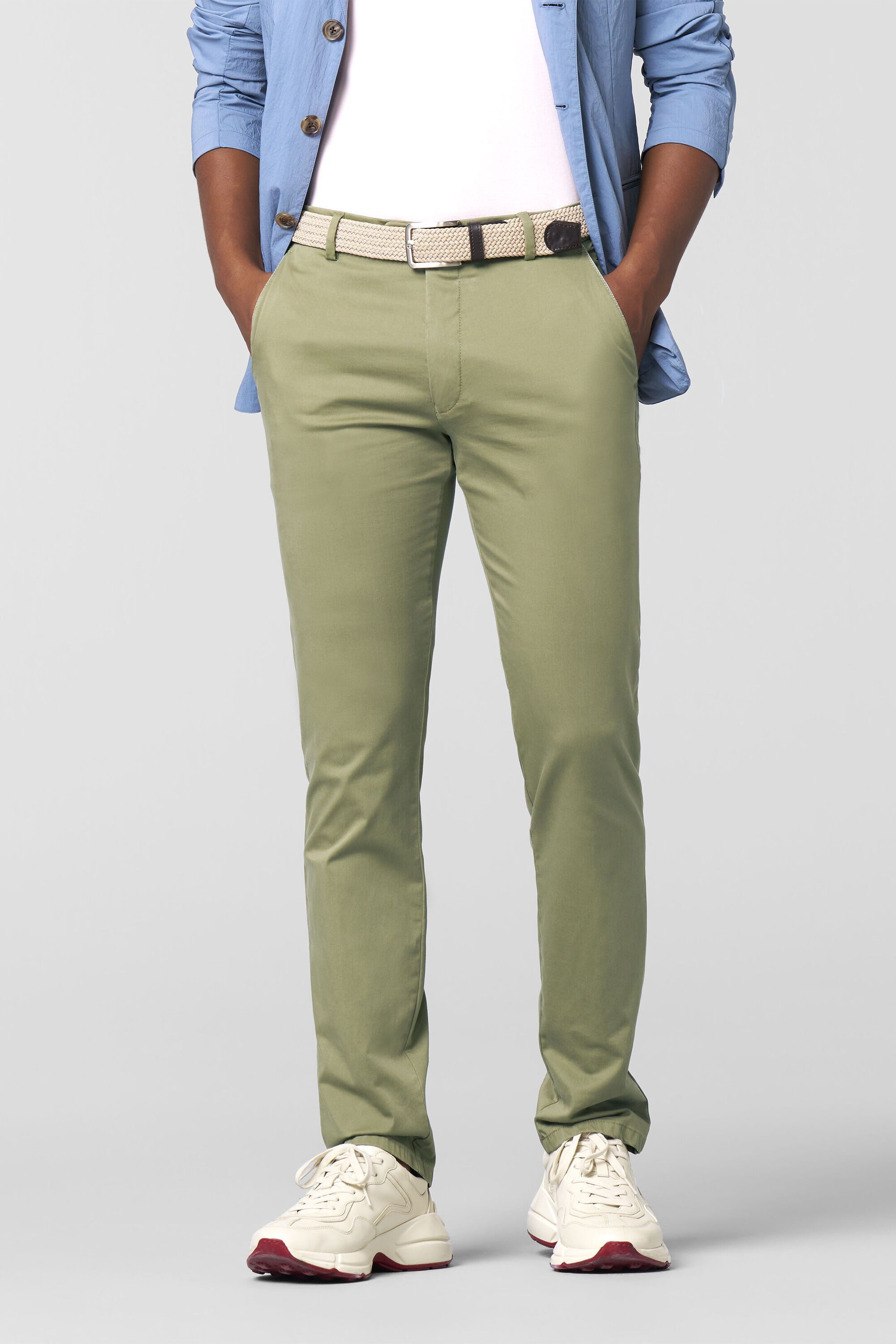 MEYER Chinos NEW YORK Art.1-8130 mit buntgewebtem Innenfutter