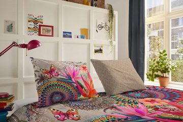 Wendebettwäsche Maelli Bettwäsche-Set Bettbezug & Kissenbezüge, hip, Satin, 2 teilig, mit Mandalas und exotischen Blüten
