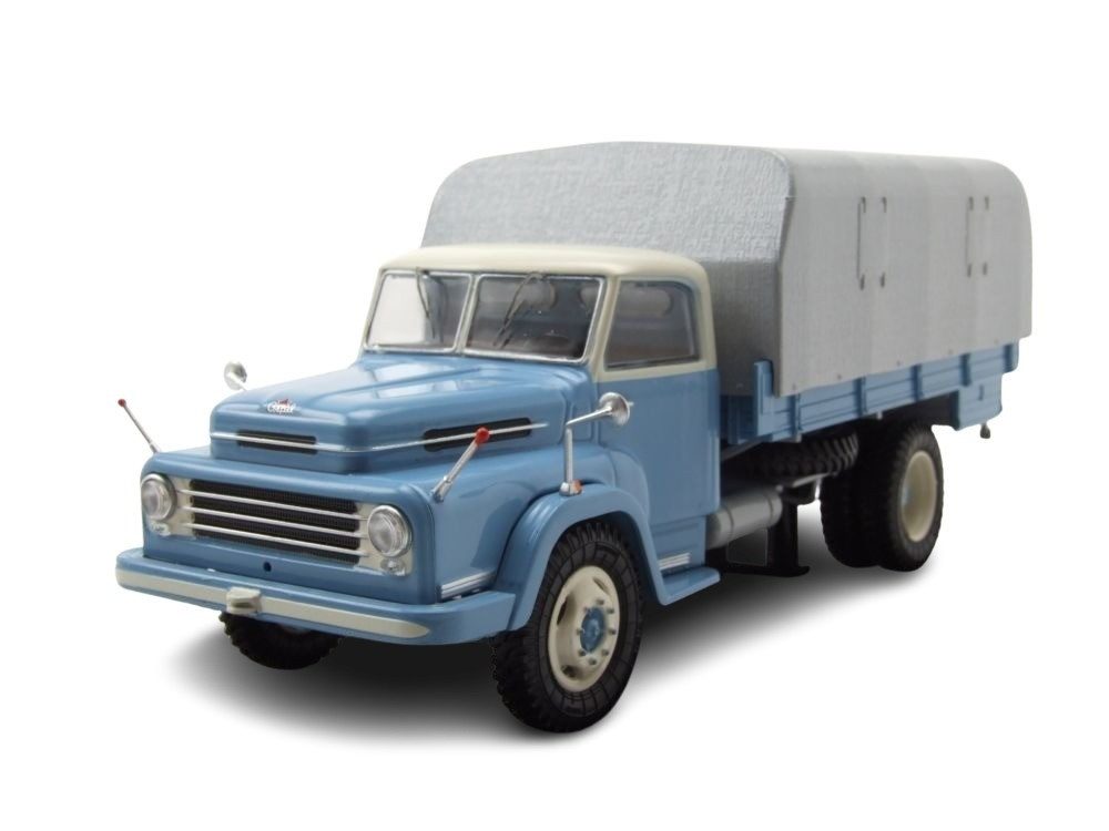 Premium ClassiXXs Modellauto Csepel D-450 Pritsche Plane blau grau, Maßstab 1:43