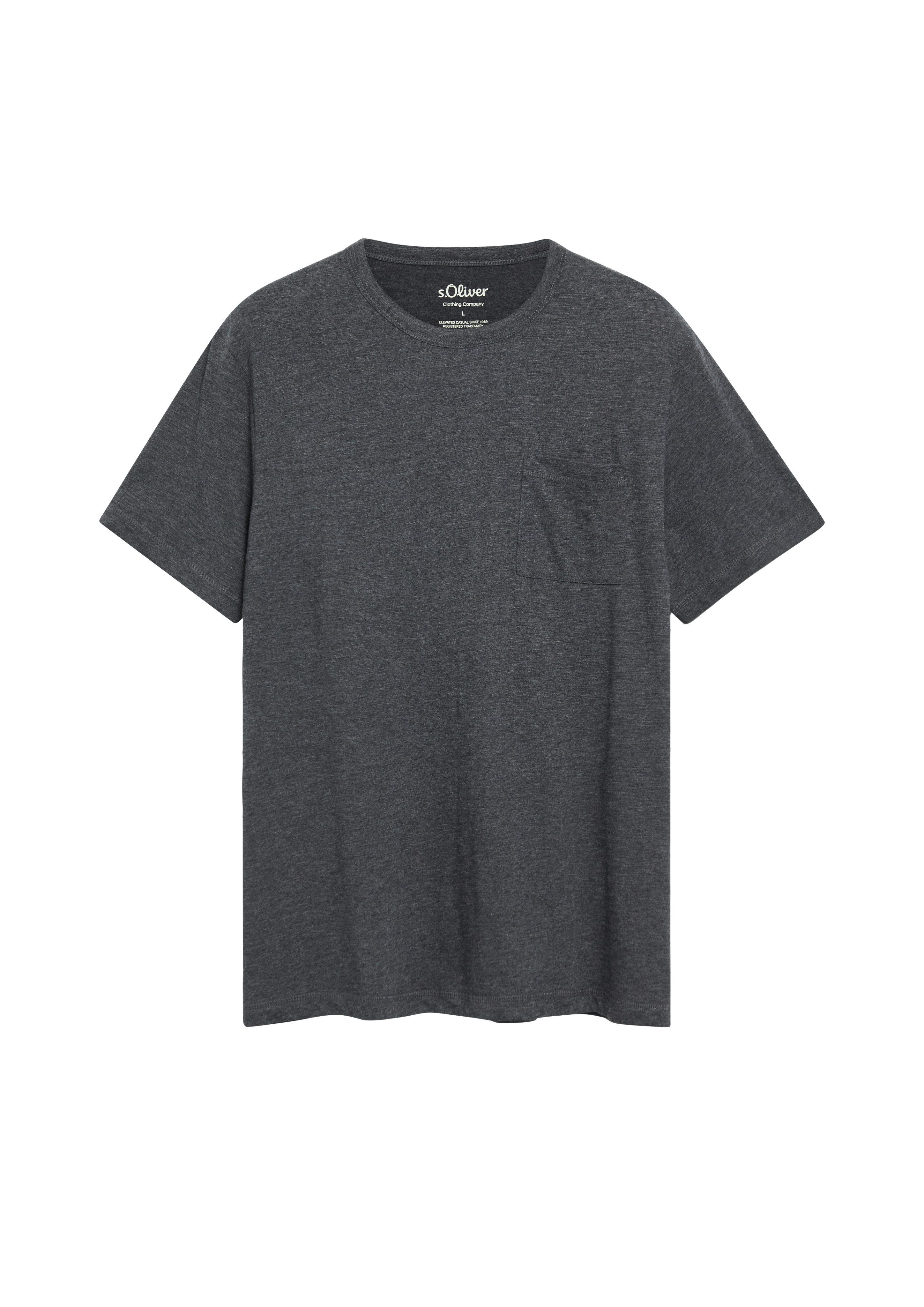 s.Oliver Kurzarmshirt Sommershirt - meliert – Bild 4 von 4