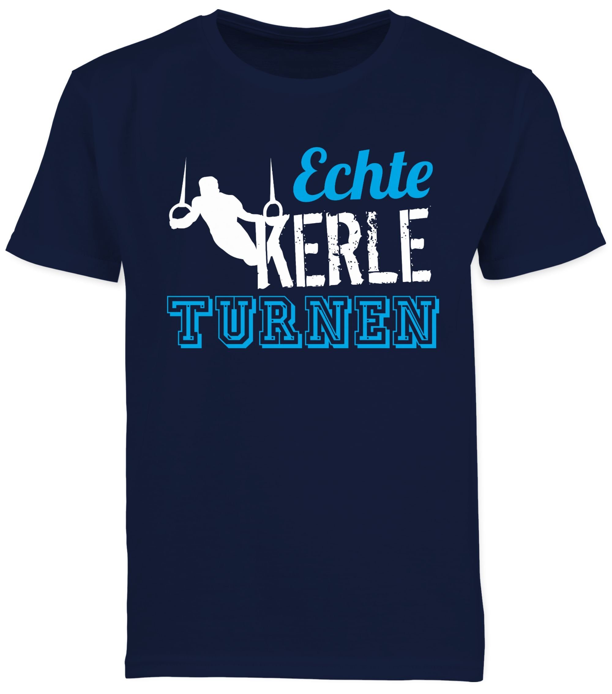 Shirtracer T-Shirt Echte Kerle turnen (1-tlg) Kinder Sport Kleidung