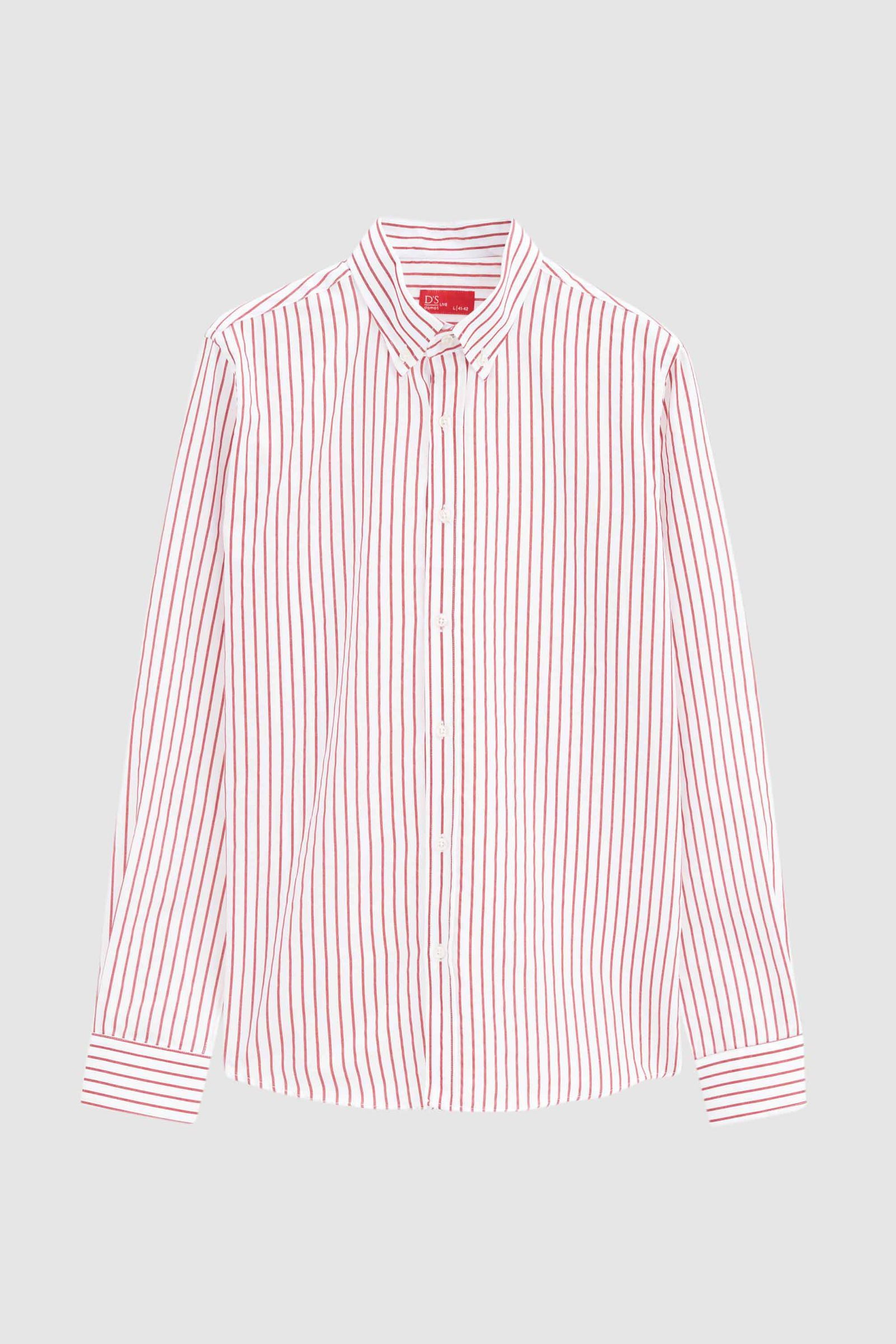 D'S DAMAT Langarmhemd Ds Damat Slim Fit Gestreiftes Hemd