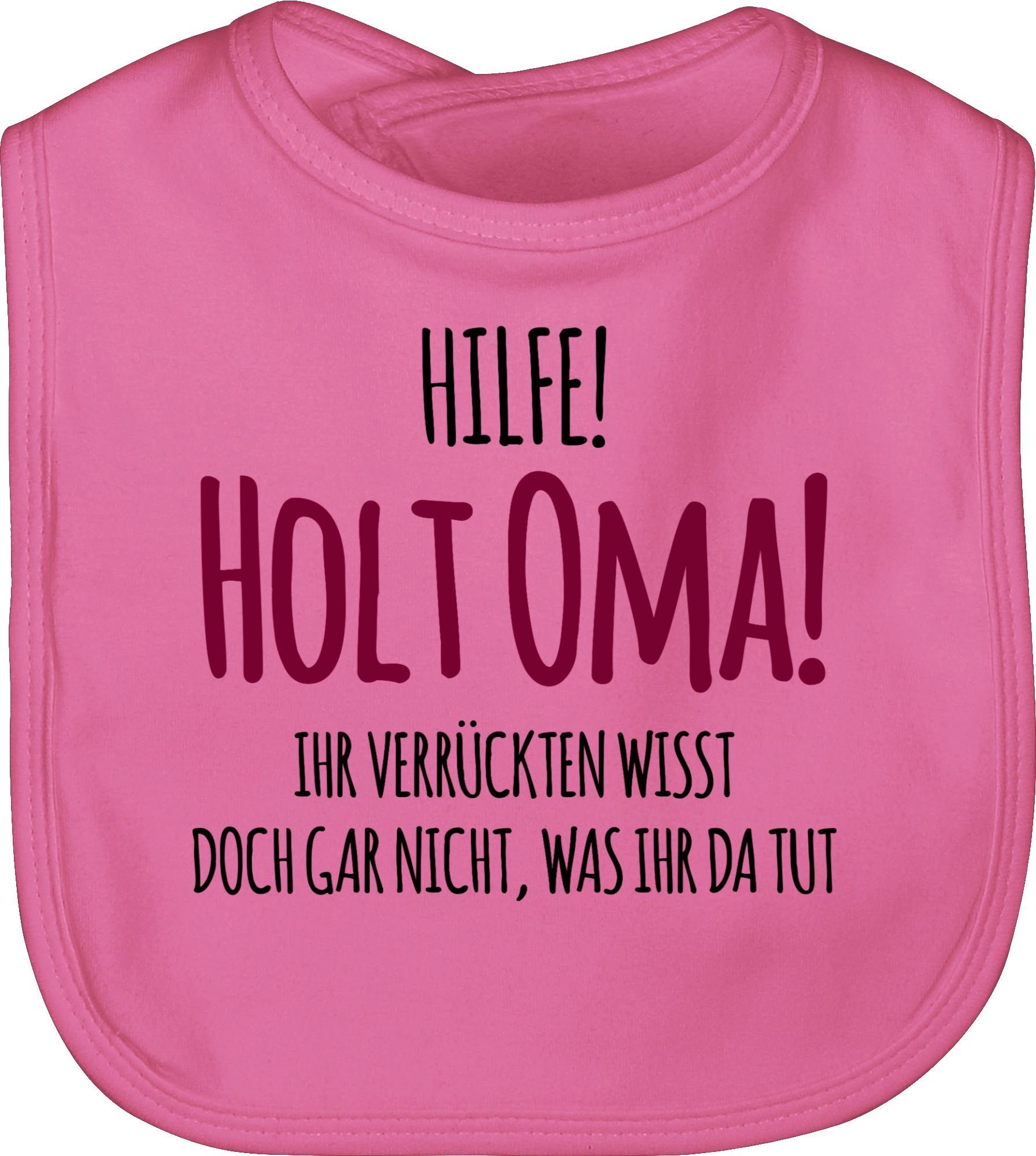 Shirtracer Lätzchen »Hilfe Holt Oma Statement Sprüche Baby Baby