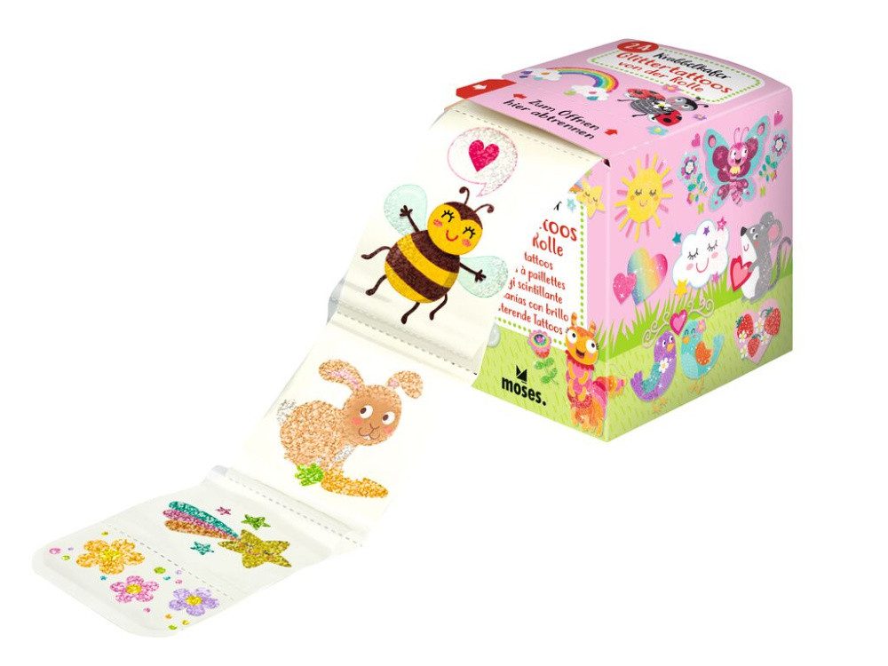 Moses. Verlag Kindertattoo moses. Glitter Tattoos für Kinder - 24 Klebetattoos mit Tieren & Co