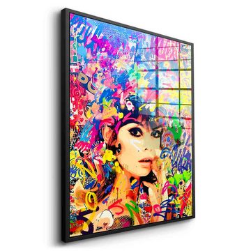 DOTCOMCANVAS® Acrylglasbild FLOWER POWER - Acrylglas, Acrylglasbild FLOWER POWER Pop Art hochkant Portrait