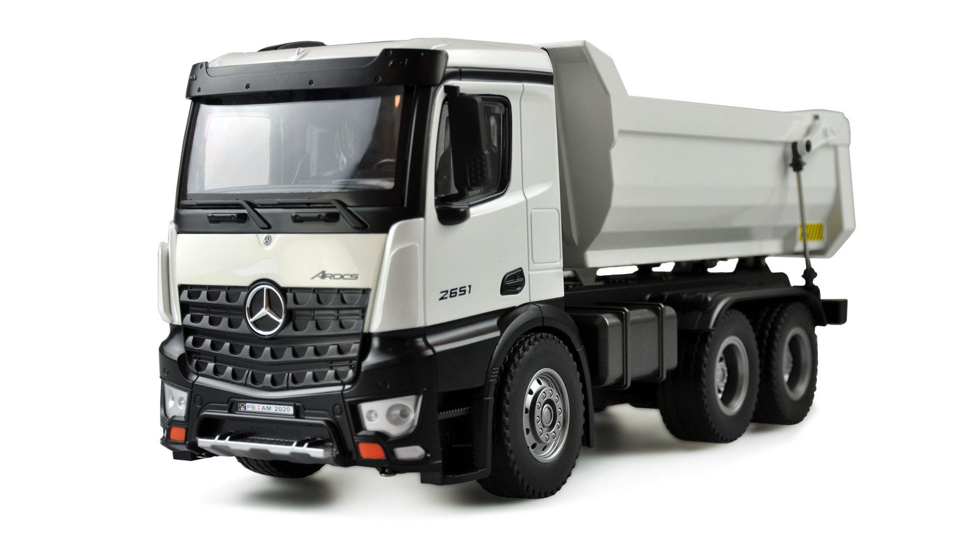 Amewi RC-Bagger Amewi 1:14 RC Mercedes LKW Kipper Pro Metall 2,4 Ghz RTR weiß
