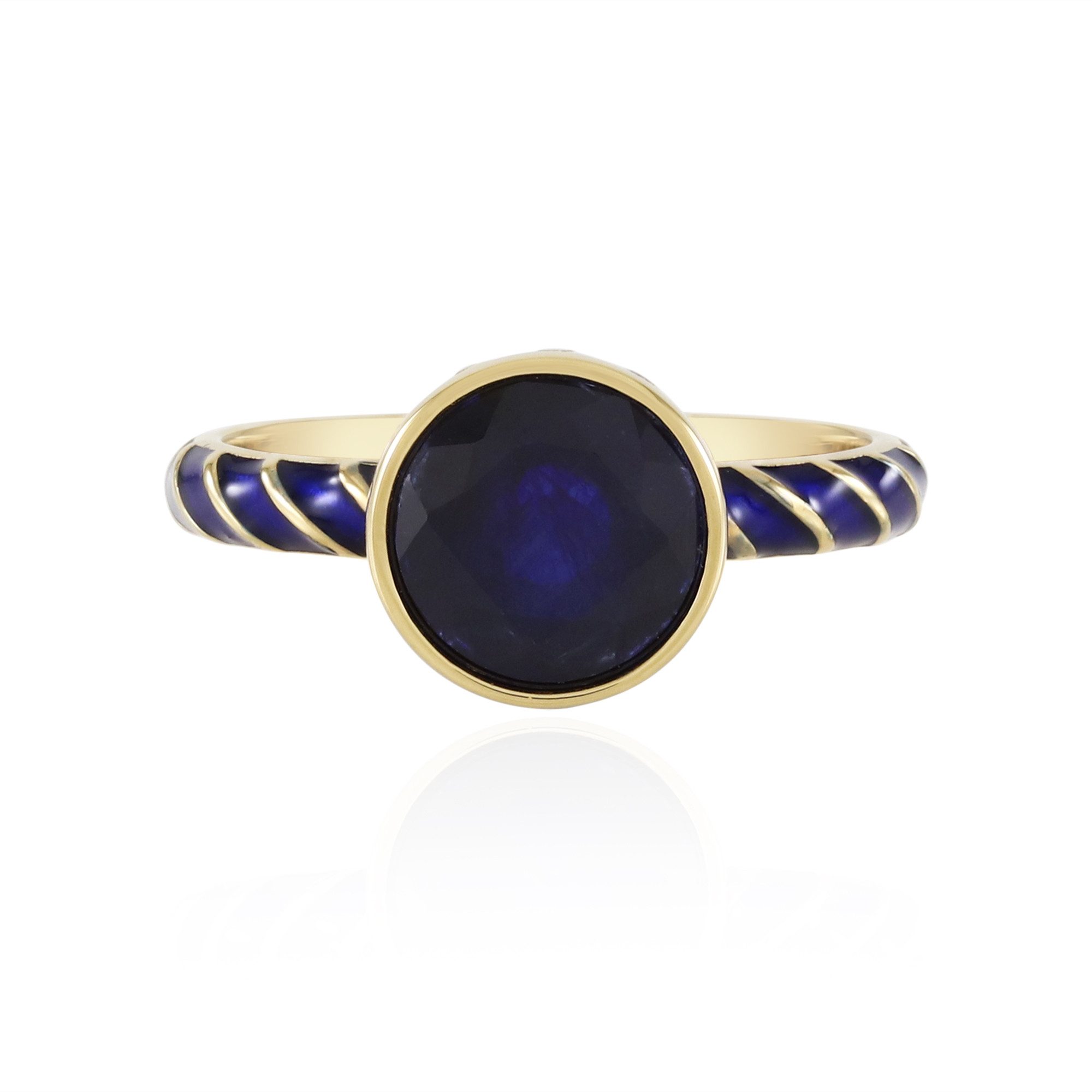 Cavill Silberring Cavill Damen Ring Sterlingsilber vergoldet 2,25 ct blauer Saphir (1-tlg)