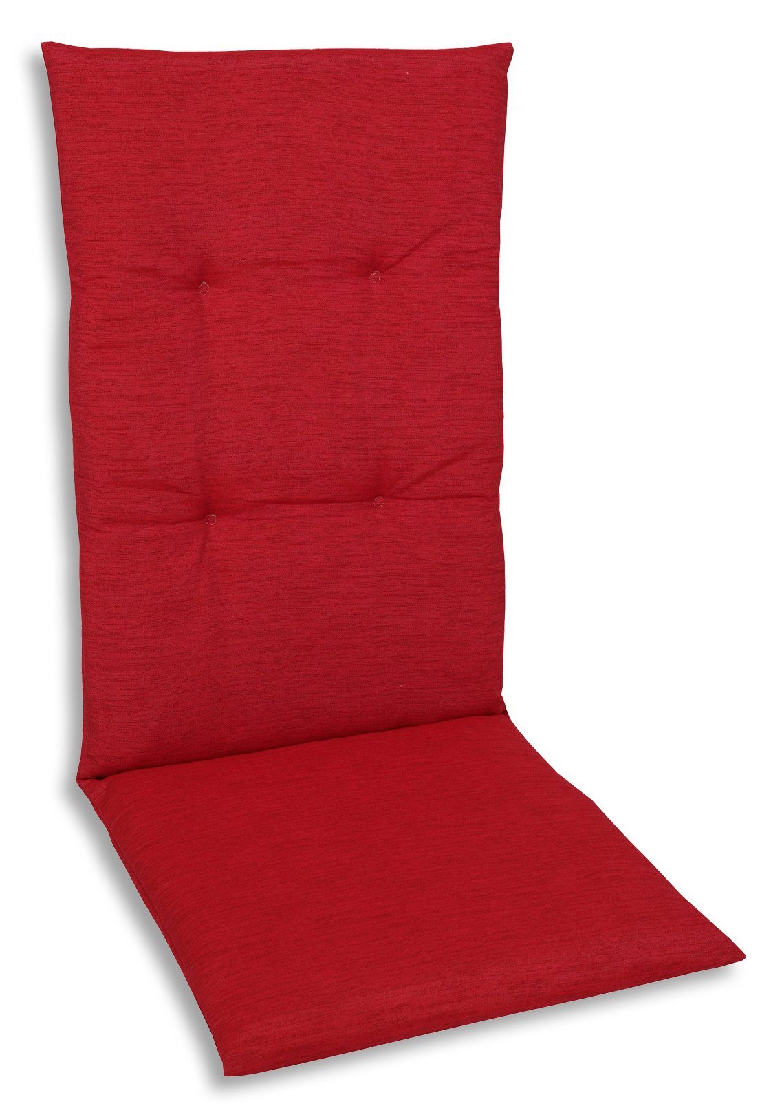 GO-DE Hochlehnerauflage 15809 rot Gartenstuhl Auflagen Kissen Polster Einlage Made in Germany, für Hochlehner-Stühle