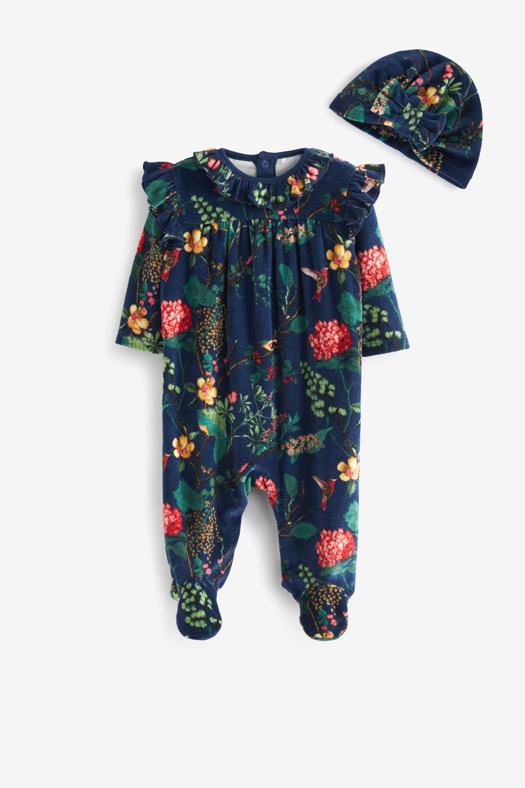 Next Schlafoverall Velours-Schlafanzug (2-tlg) Babys für