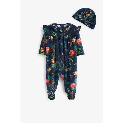 Next Schlafoverall Velours-Schlafanzug für Babys (2-tlg)
