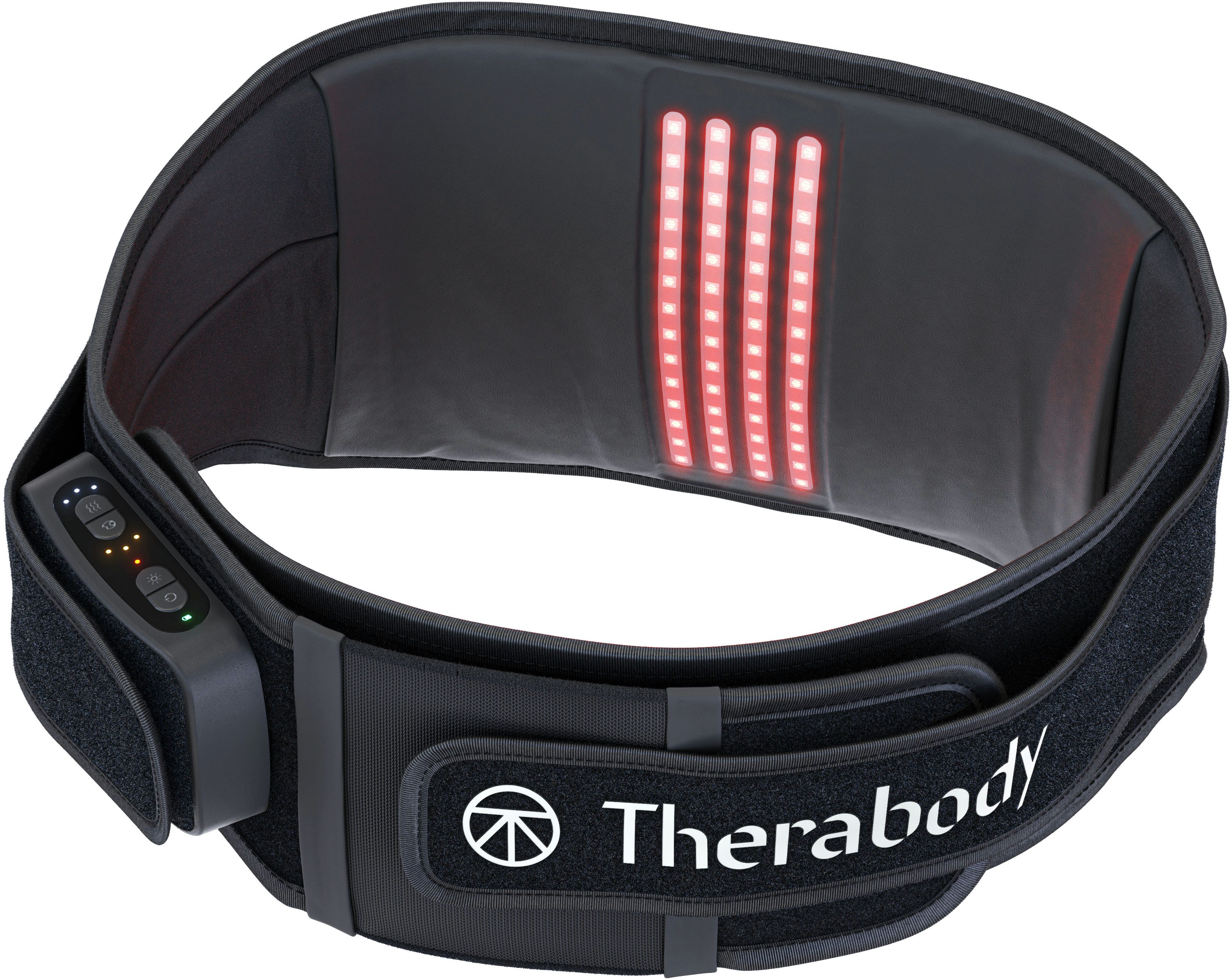 Therabody Wärmegürtel ThermBack LED Therapiebandage mit Ferninfrarot, LED, Wärme, Vibration, Lindert Rückenschmerzen, fördert Erholung & steigert Beweglichkeit