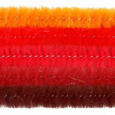 MEYCO Hobby Basteldraht Chenille-Sortiment, rot sort., 6mm, 30cm, 25 Stk.