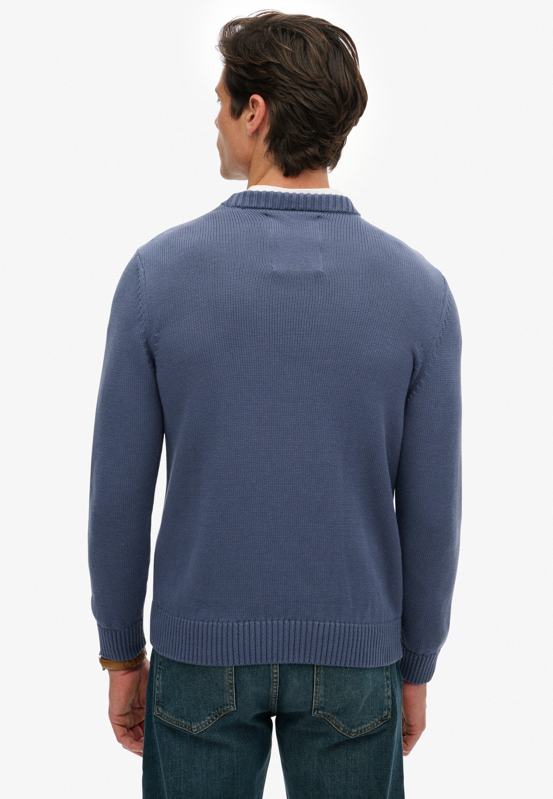 Superdry Strickpullover PREPPY COTTON JUMPER Baumwolle, regular fit