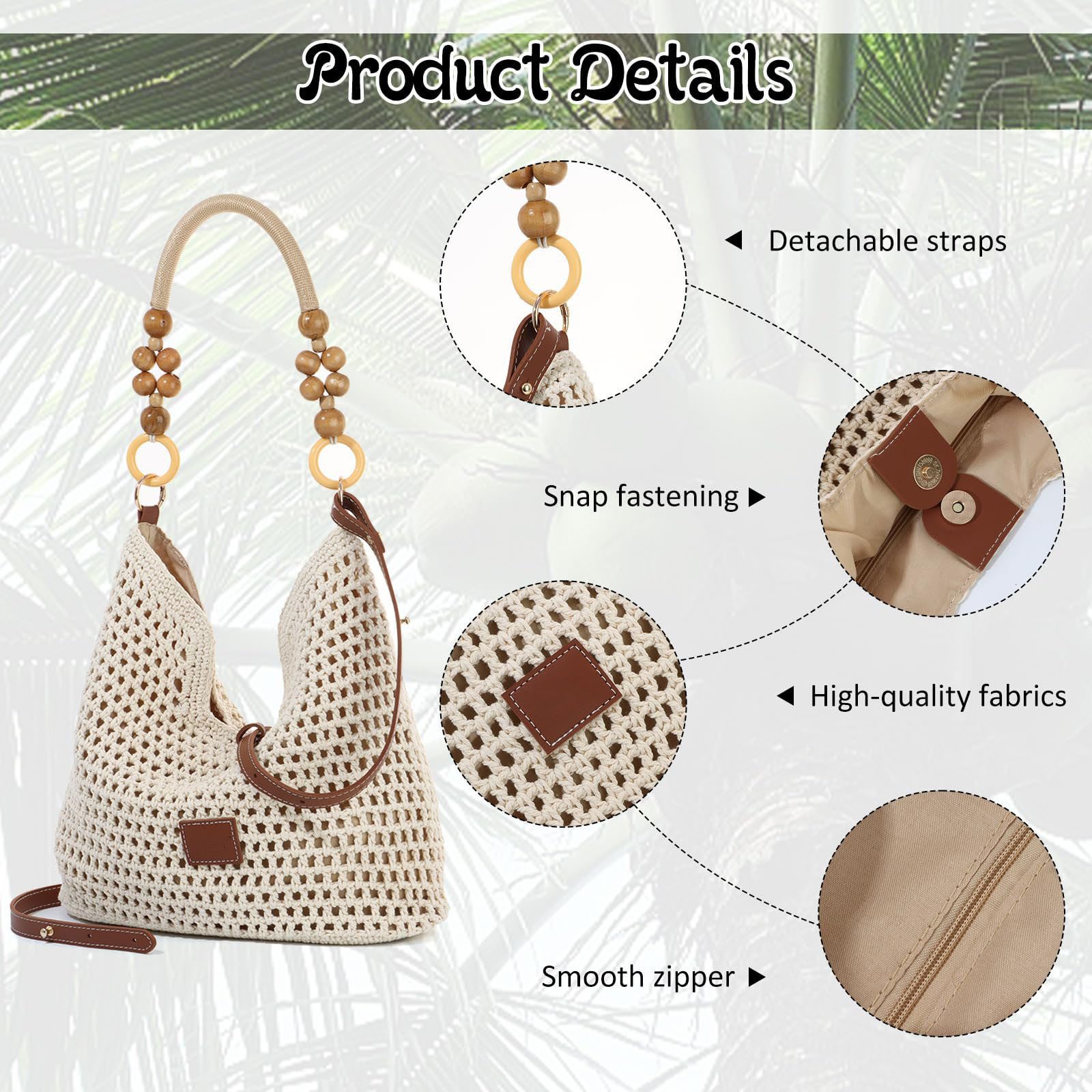 RWEUOQ Strandtasche Damen Boho Straw Beach günstig online kaufen