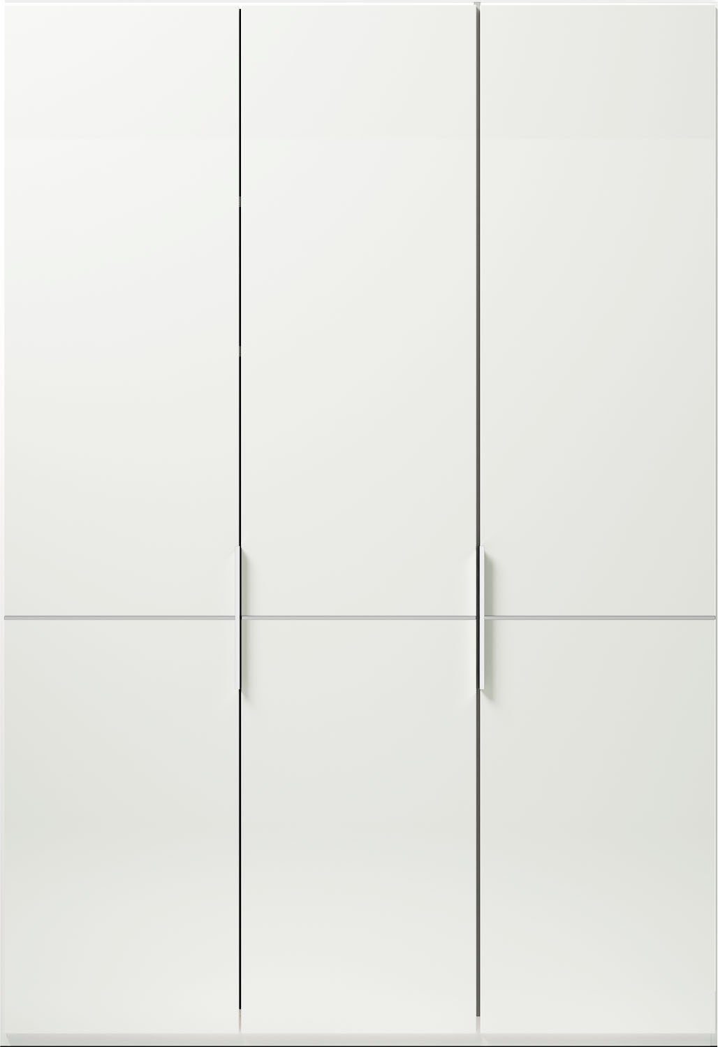 Musterring Kleiderschrank Imola W Einlegeböden und Kleiderstangen,mit Glastüren und Aufleistung in Chrom