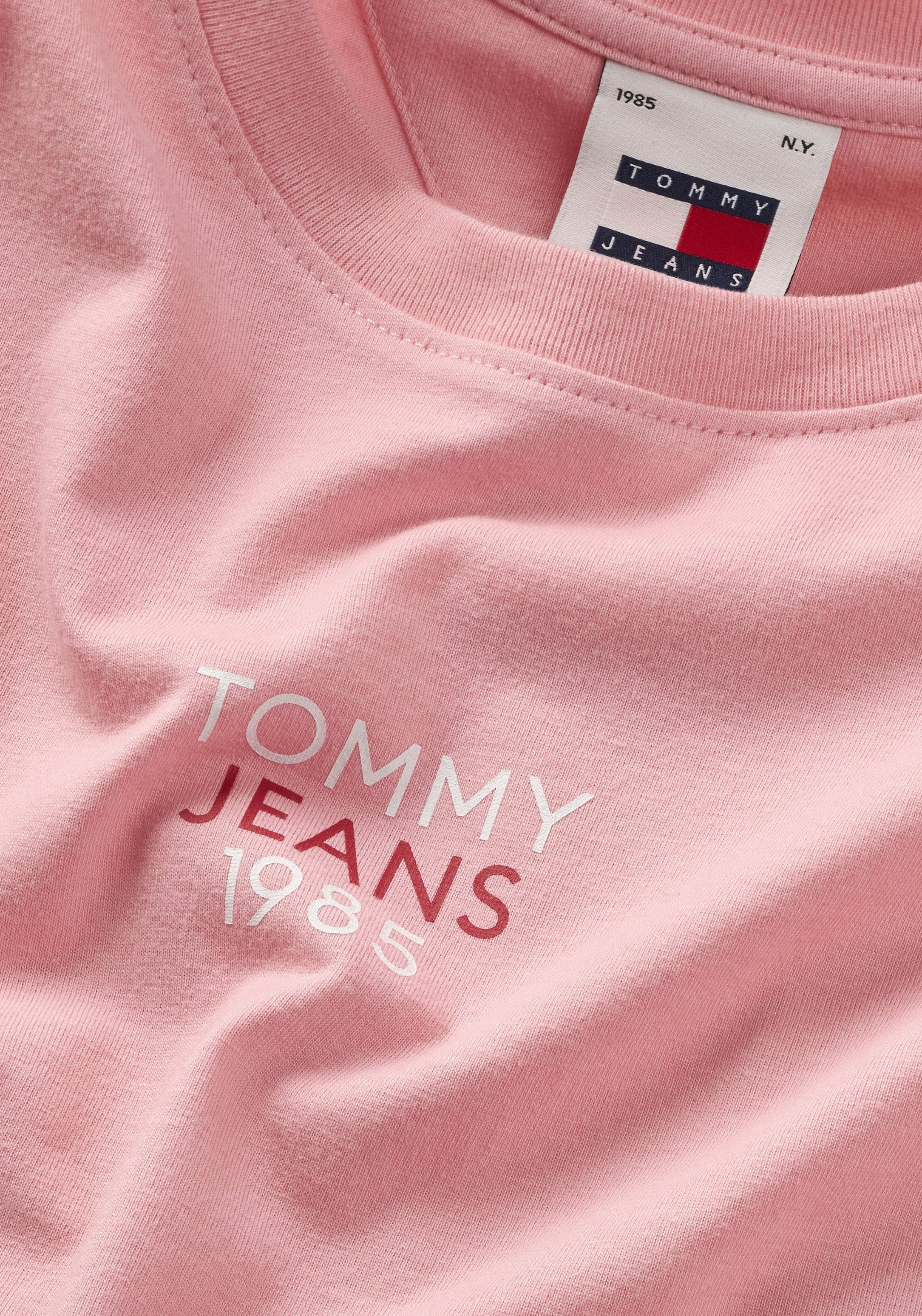Slim Jeans Logo Ballet_Pink Essential T-Shirt Tommy mit Logoschriftzug