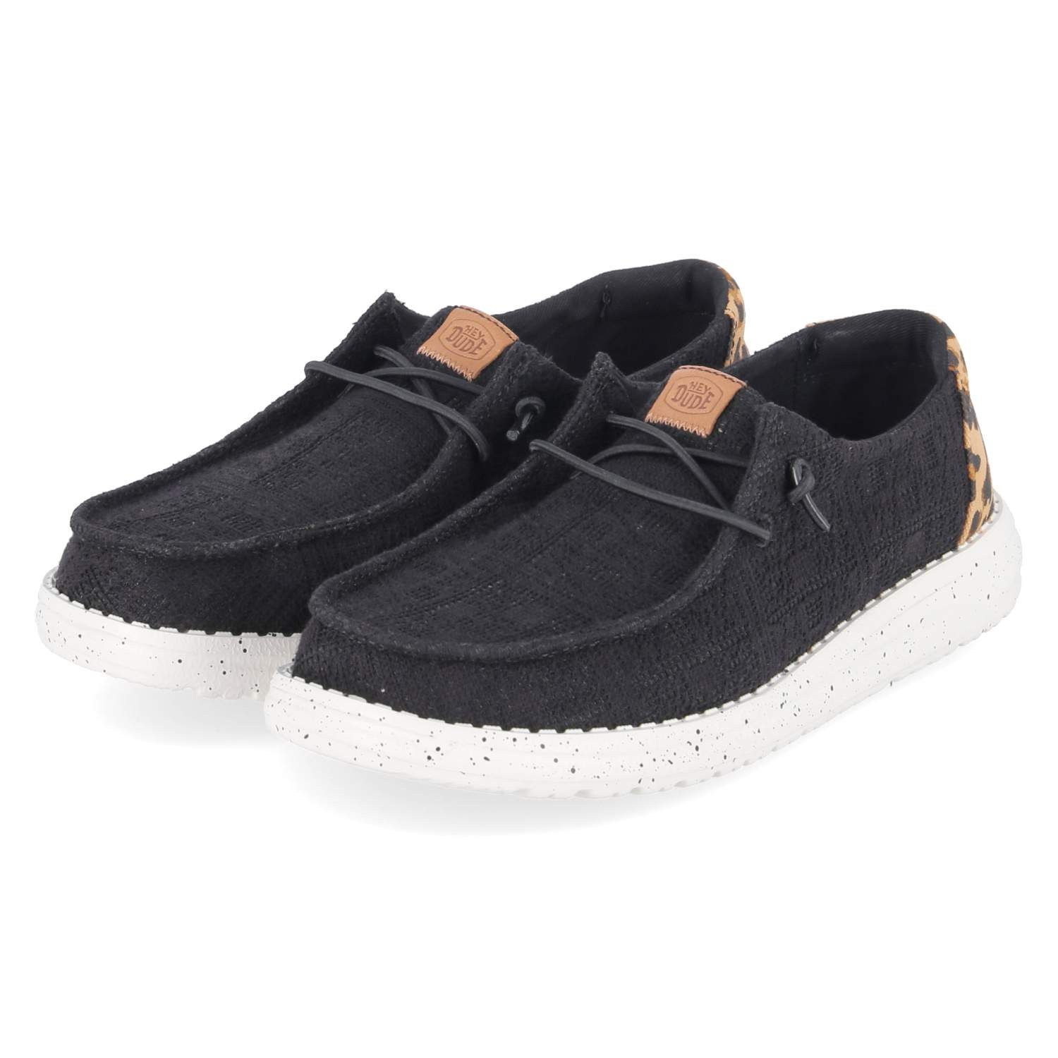 Hey Dude HeyDude HD45414-0CU Damen Textil schwarz-kombi Schnürschuh