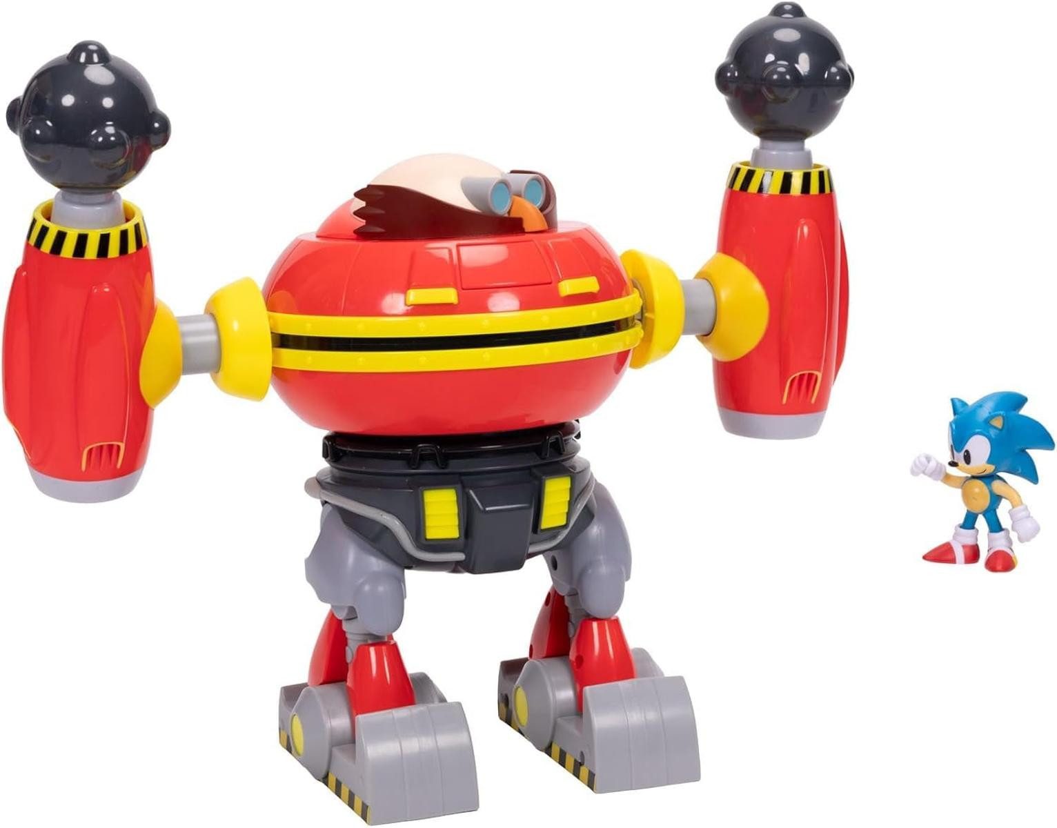 Jakks Pacific Actionfigur Sonic The Hedgehog – Riesiger Eggman-Roboter-Kampfset 23 cm Spielset