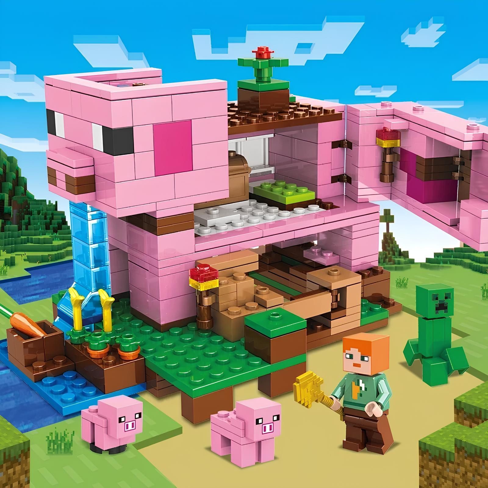 Athlix Klemmbausteine Set kompatibel mit Lego für Minecraft Fans Baustein S günstig online kaufen