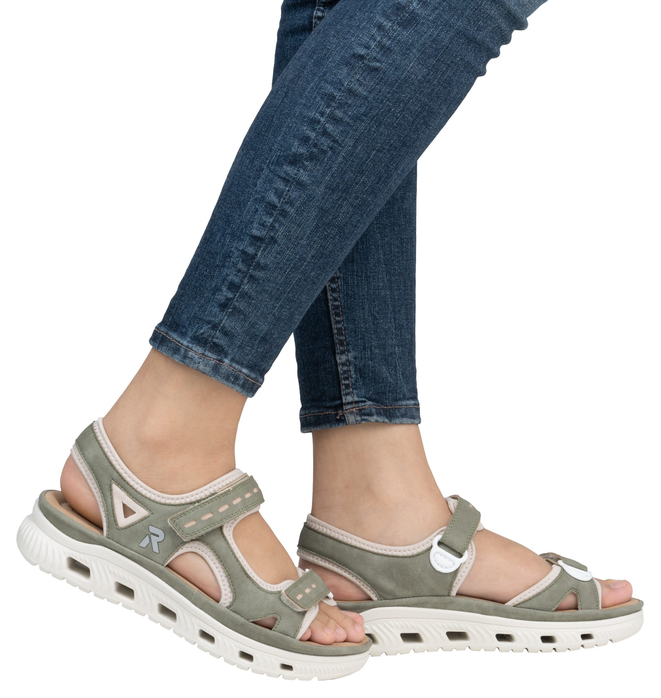 RIEKER Sport Outdoorsandale Sandale, Sommerschuh, Sandalette, Plateauabsatz günstig online kaufen