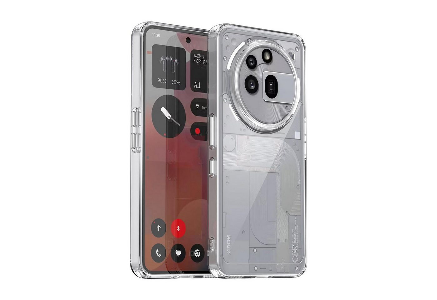 Wigento Handyhülle Für Nothing Phone 3a Pro Silikon TPU Schutz Hülle Dünn Transparent, Stoßfeste TPU Hülle mit rutschfestem Design