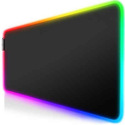 Titanwolf Gaming Mauspad, RGB Mousepad XL, 800 x 300 mm, verbessert Präzision & Geschwindigkeit