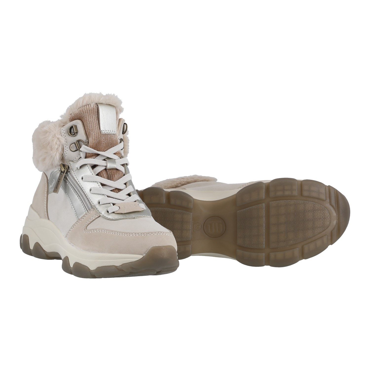BAGATT D31-ANX51-5555 (gefüttert) beige/metallic Damen Winterstiefel günstig online kaufen