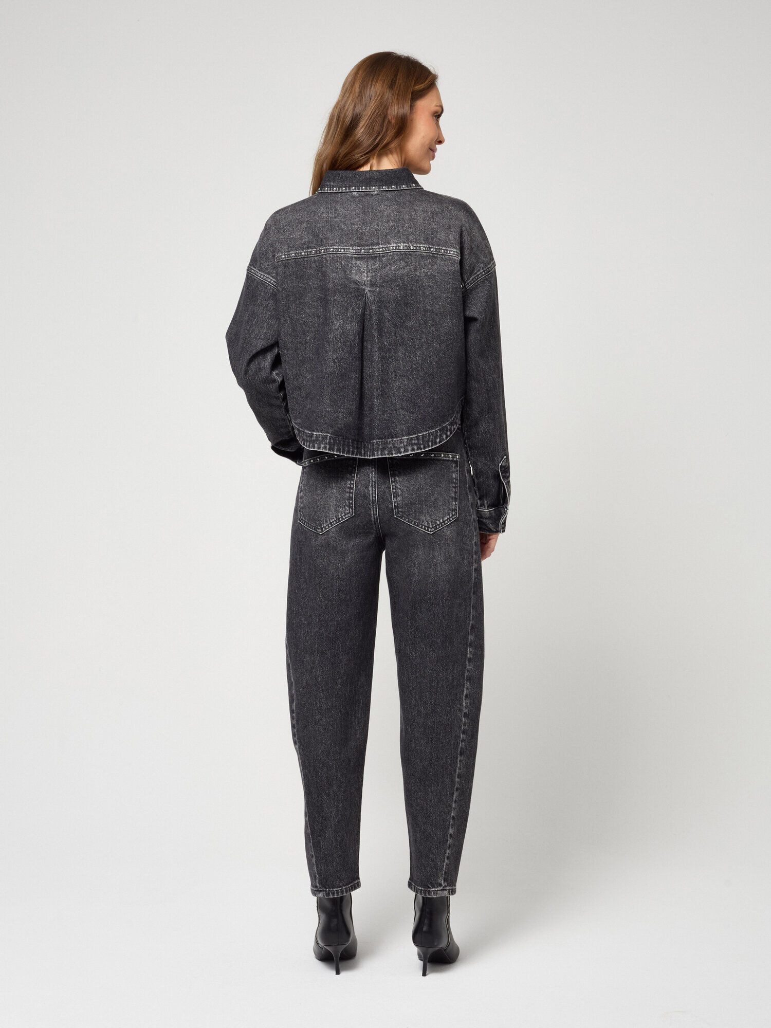 GANG Jeansjacke 94LUNA CROPPED mit Hemdkragen