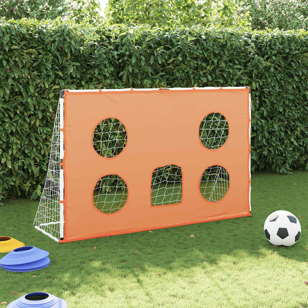 vidaXL Fußballtor Fußballtor für Kinder mit Zielmatte und Ball 182x62x118 cm