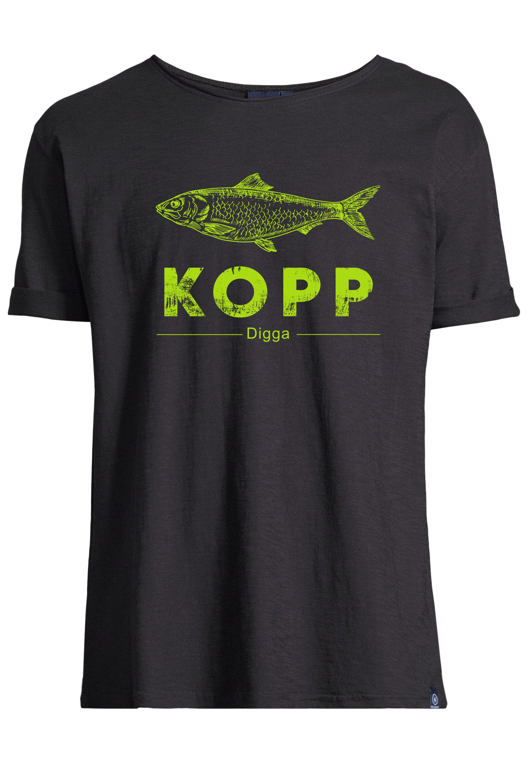 salzhaut T-Shirt KIMM - FISCHKOPP DIGGA Herren Regular Fit Endlich wieder Sommer! bequemes T-Shirt, Shirt, Top, Oberteil