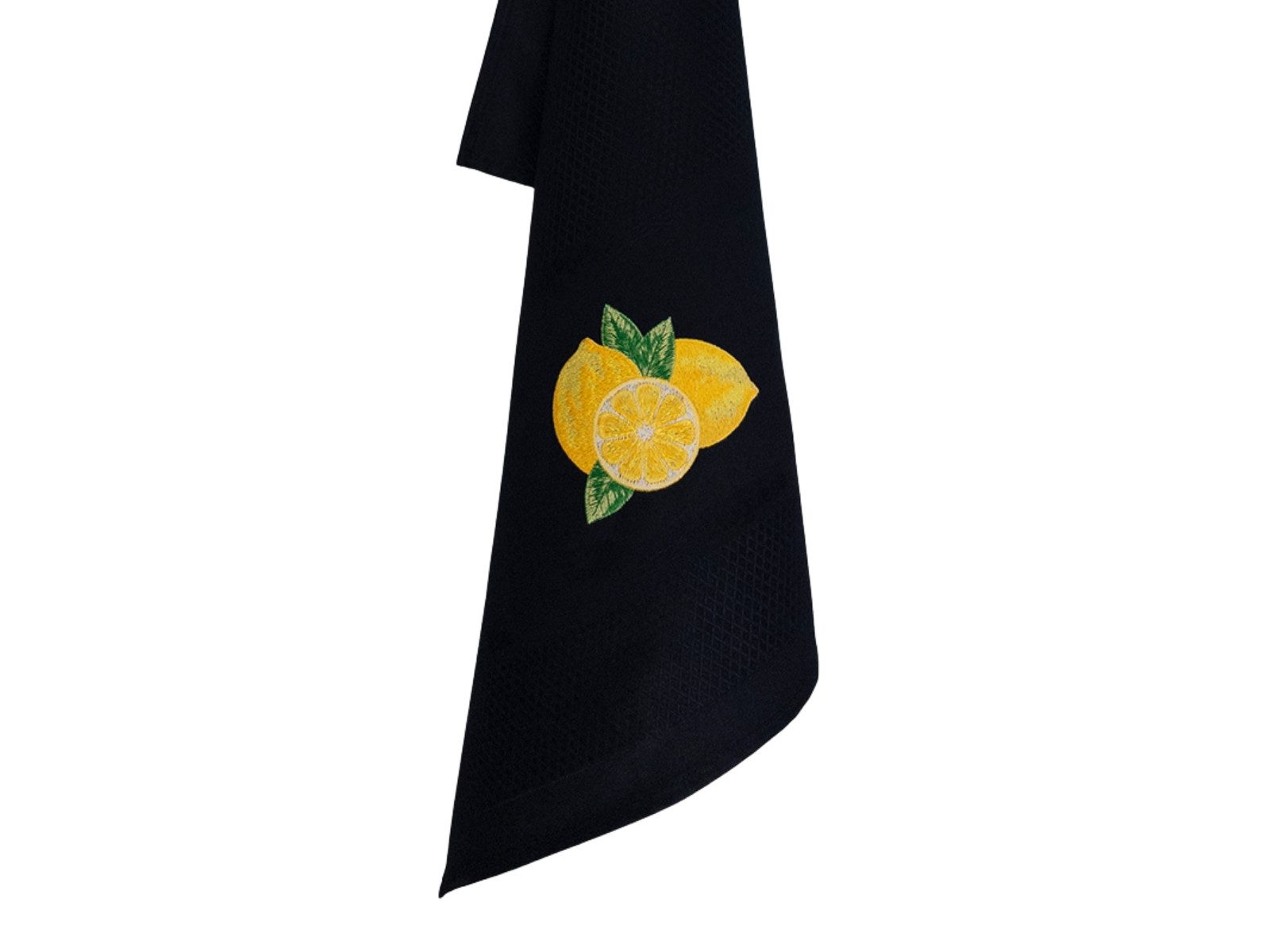 Vista Portuguese Geschirrtuch Geschirrtuch Lemon schwarz 50x70cm