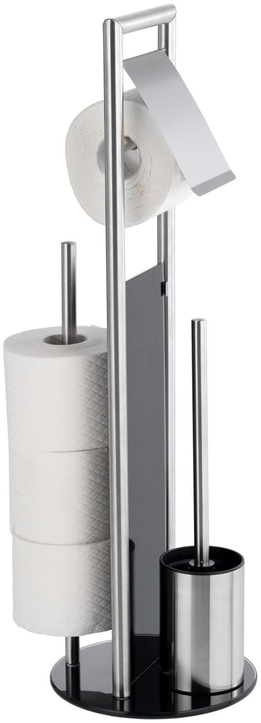 WENKO WC-Garnitur Ravina, Stand WC-Garnitur, Toilettenpapierhalter, Rollenhalter & WC-Bürste