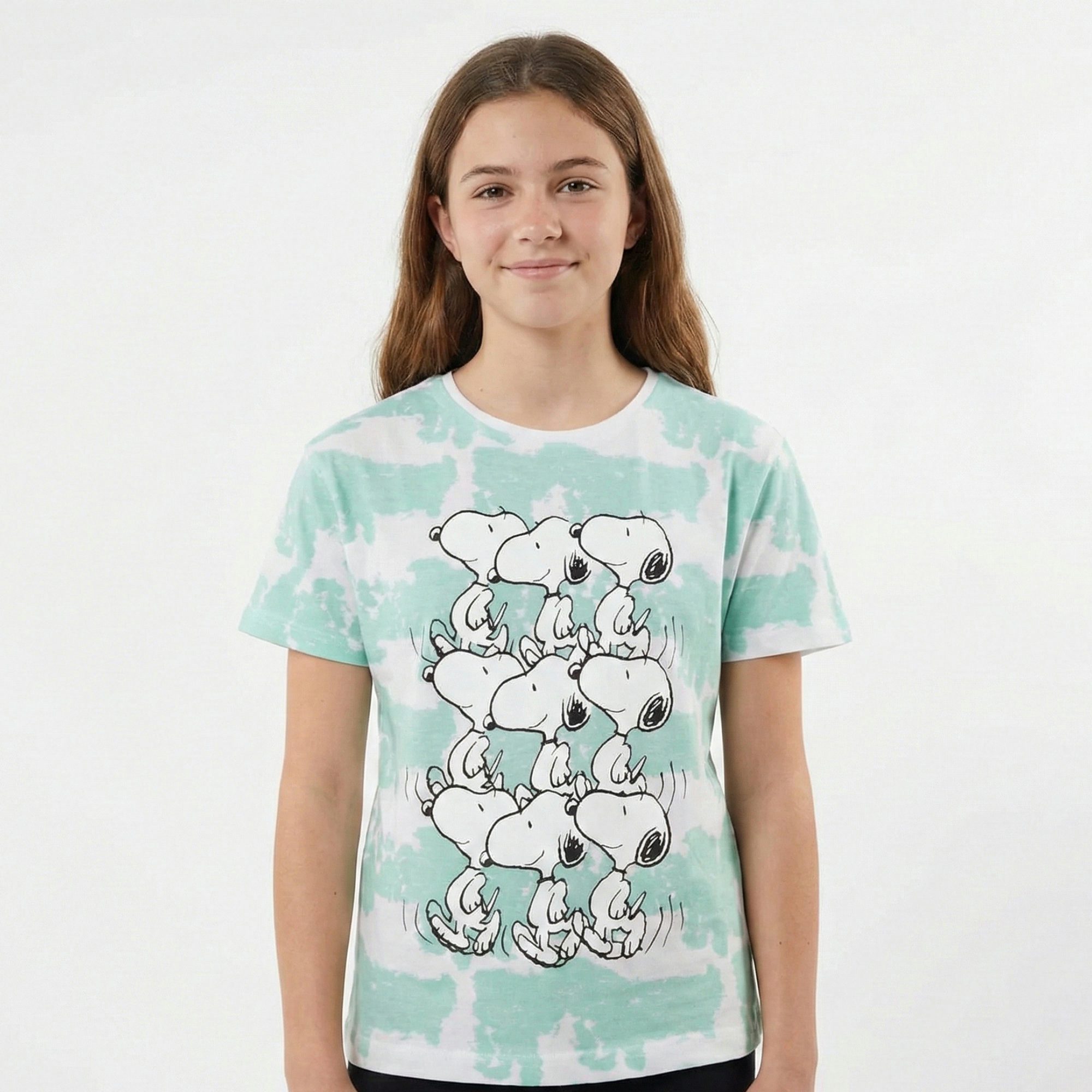 Snoopy Print-Shirt Snoopy Kinder Jugend Mädchen kurzarm T-Shirt Shirt Gr. 134 bis 164 Baumwolle