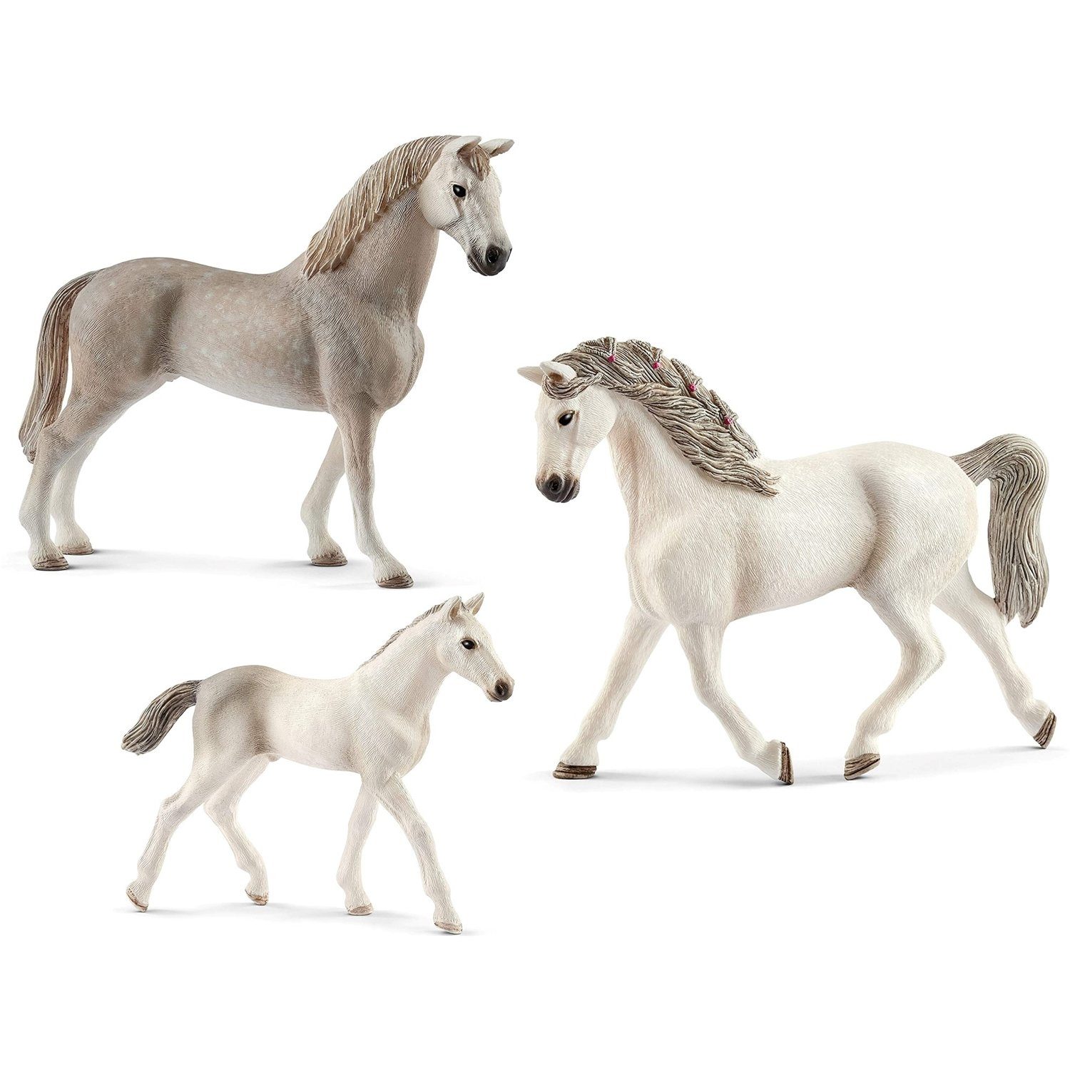 Schleich® Tierfigur 13858-59-60 Horse Club 3er Set Holsteiner Stute + Wallach +