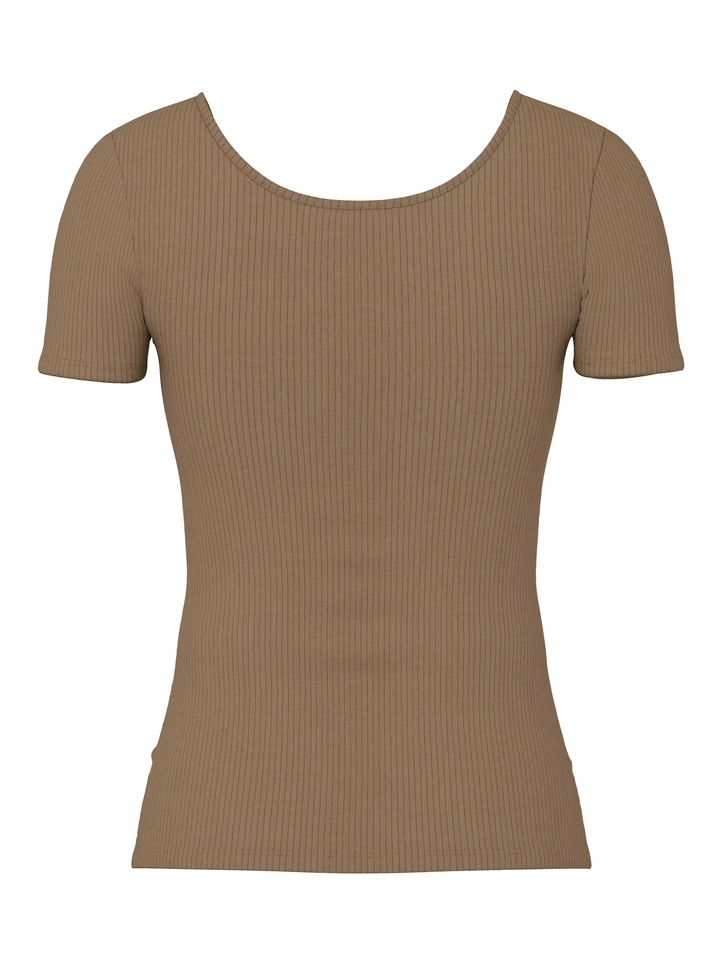 pieces Kurzarmshirt PCKITTE SS TOP NOOS BC Baumwollmischung, slim fit – Bild 5 von 5
