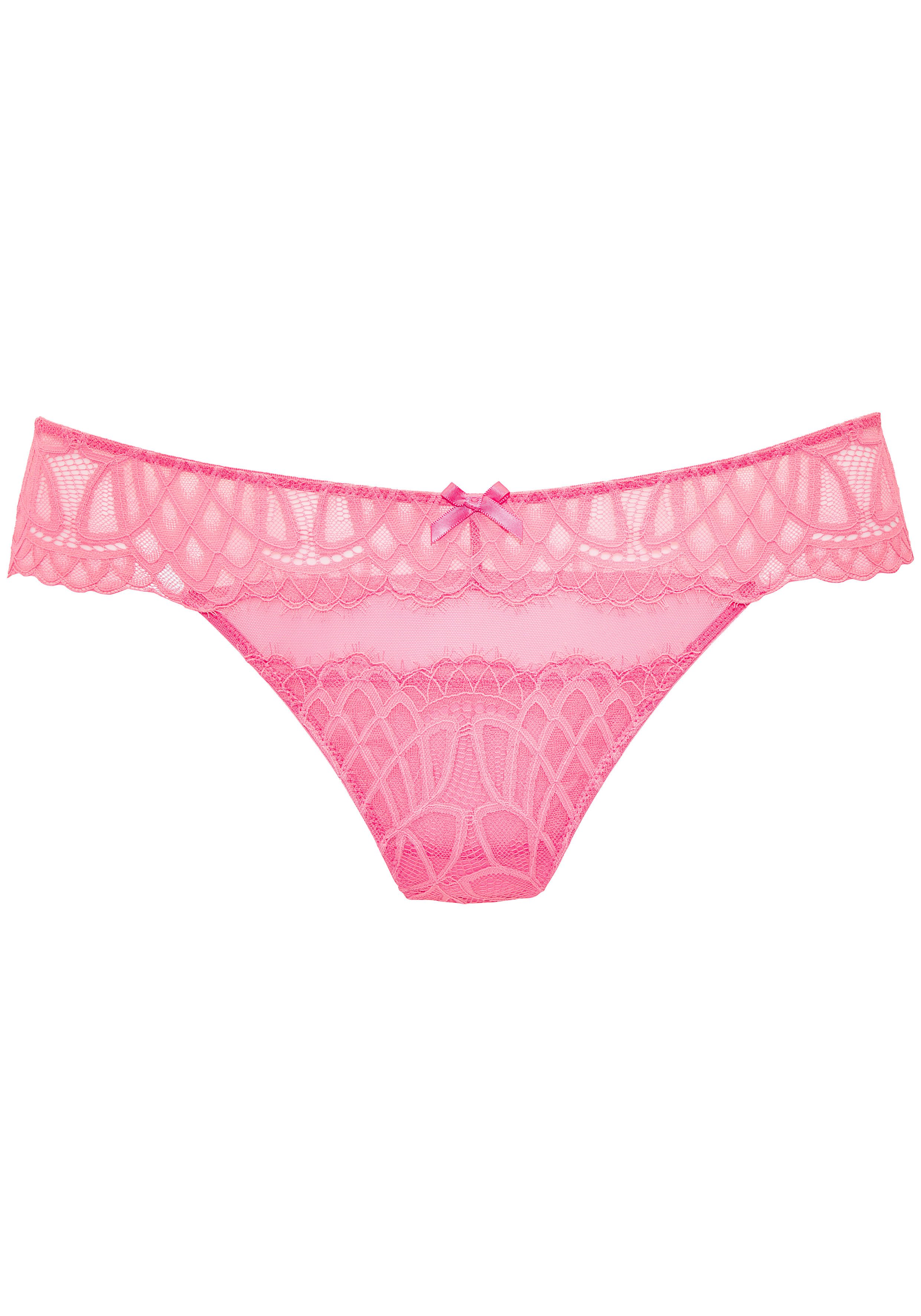LASCANA String Cara aus dezent transparenter Spitze, anteilig aus recyceltem Material