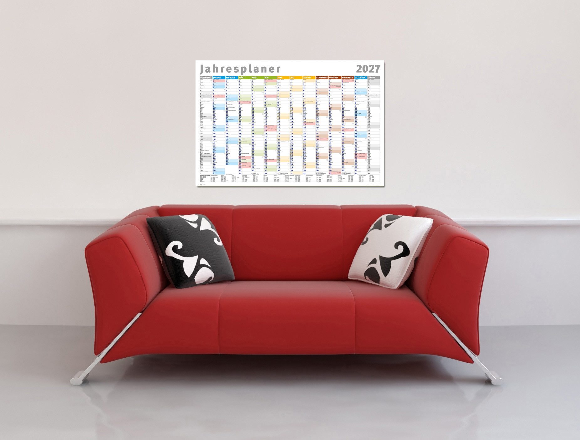 Poster MB 13 - Jahresplaner 2027 - Wandplaner Kalender Poster Druck - 91,5x61 – Bild 5 von 5