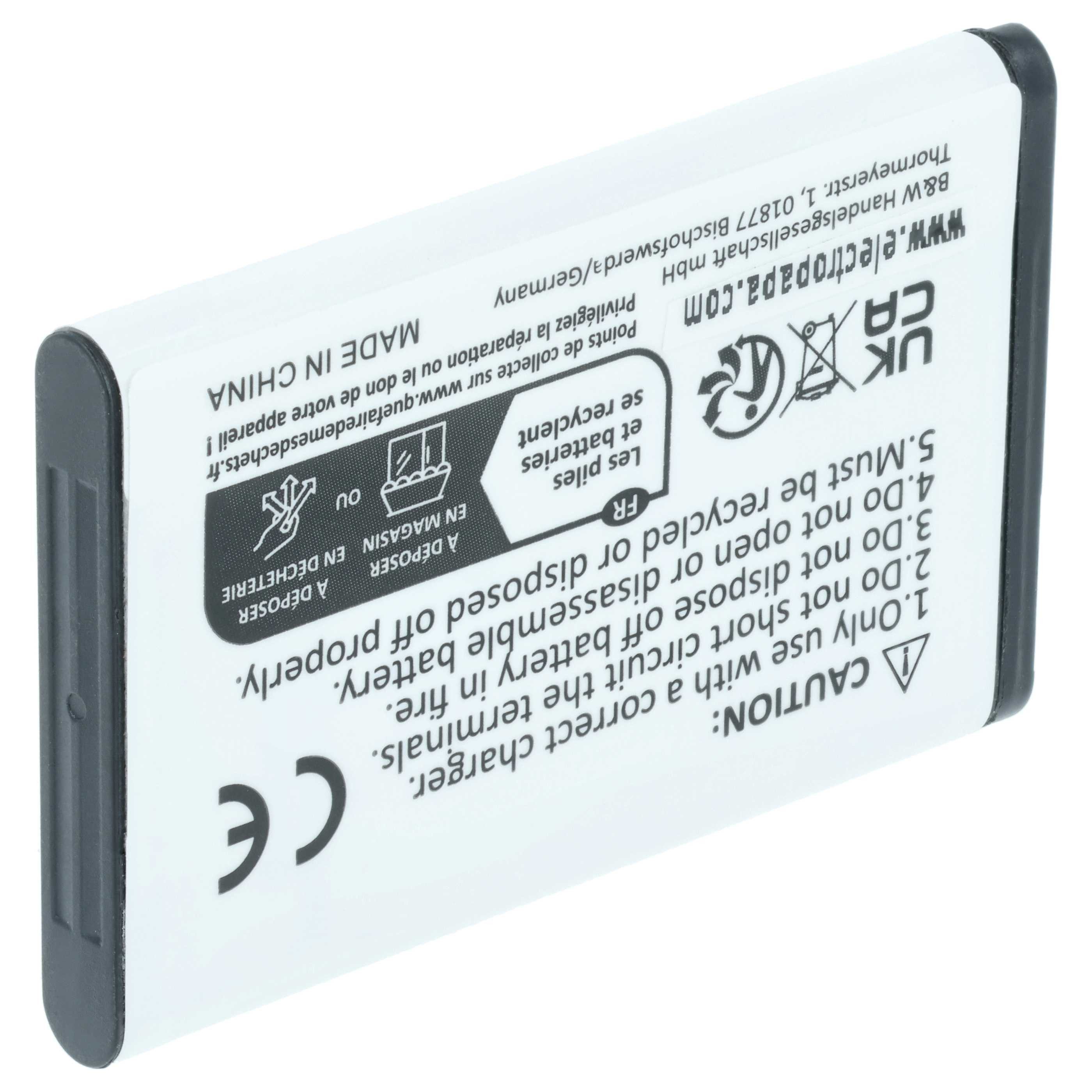 vhbw Akku Ersatz für Doro DBR-800A für Babyphone (650 mAh, 3,7 V, Li-Ion) Smartphone-Akku Akku Li-Ion 650 mAh (3,7 V, 3 St), Leistungsfähige Austausch-Akkus für Telefon, Smartphone