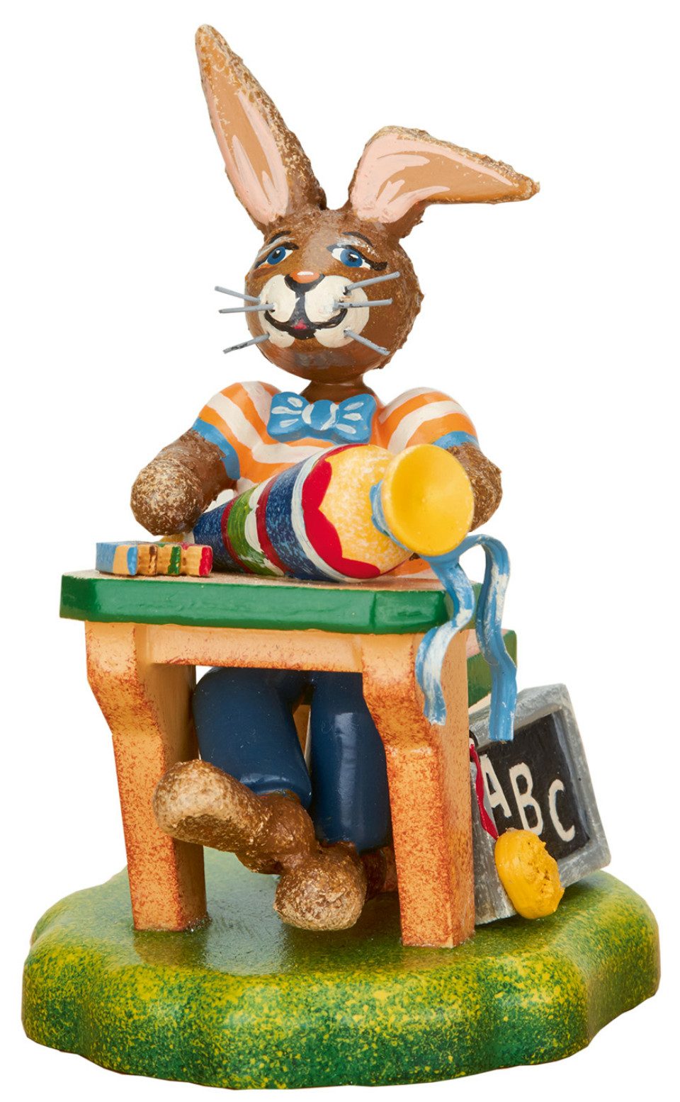 Hubrig Volkskunst Zschorlau Erzgebirge Osterhase Hubrig Hasenschule Felixs erster Schultag
