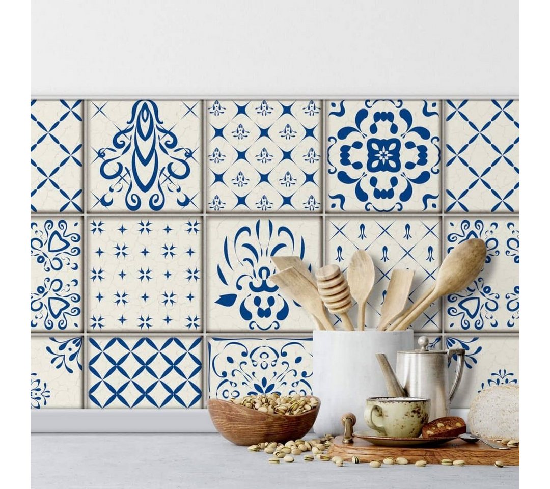 K&L Wall Art Fliesenaufkleber selbstklebende Fliesenaufkleber Skandinavische Boho Landhaus Deko 12x
