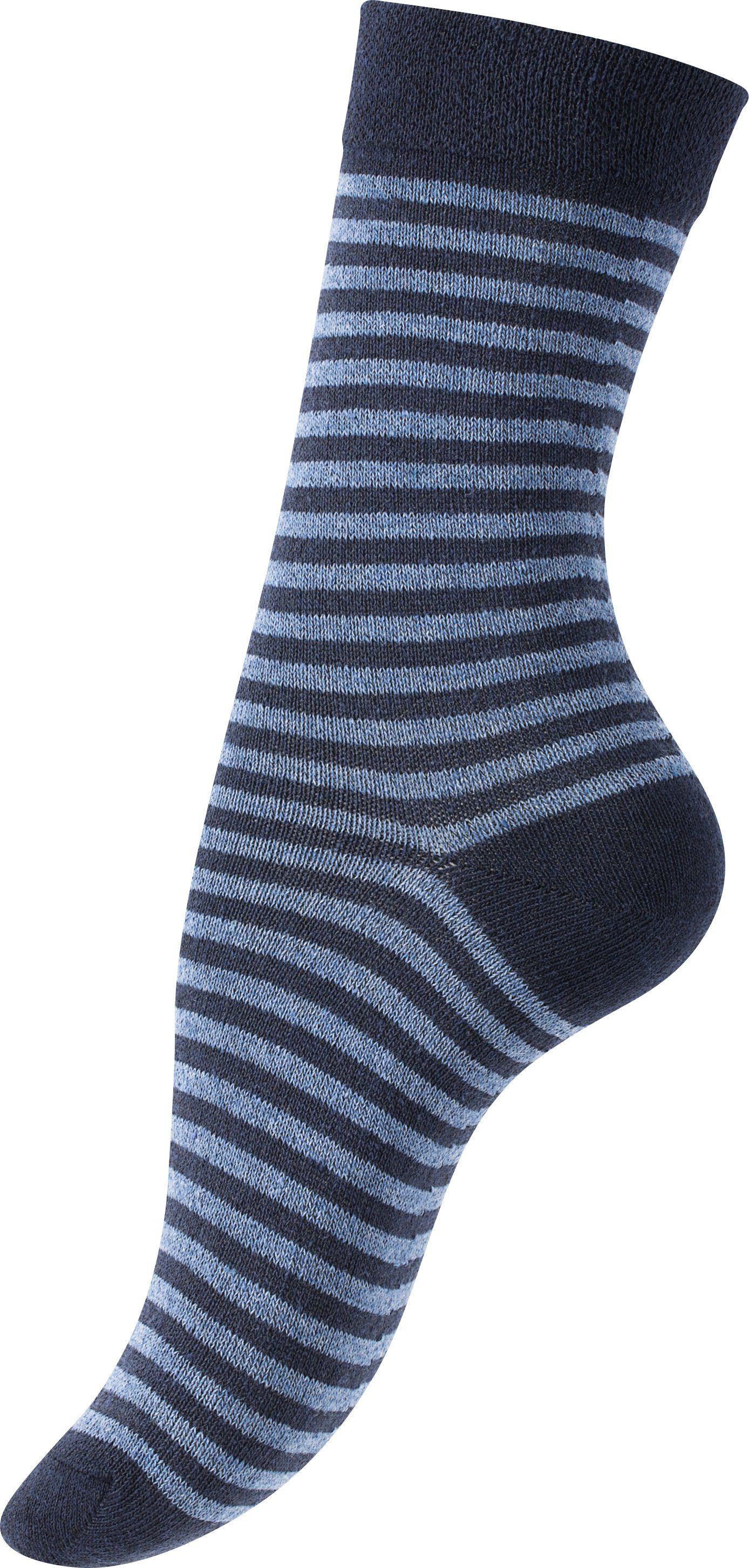 Vincent Creation® in Jeans Socken (10-Paar) angenehmer blau Baumwollqualität