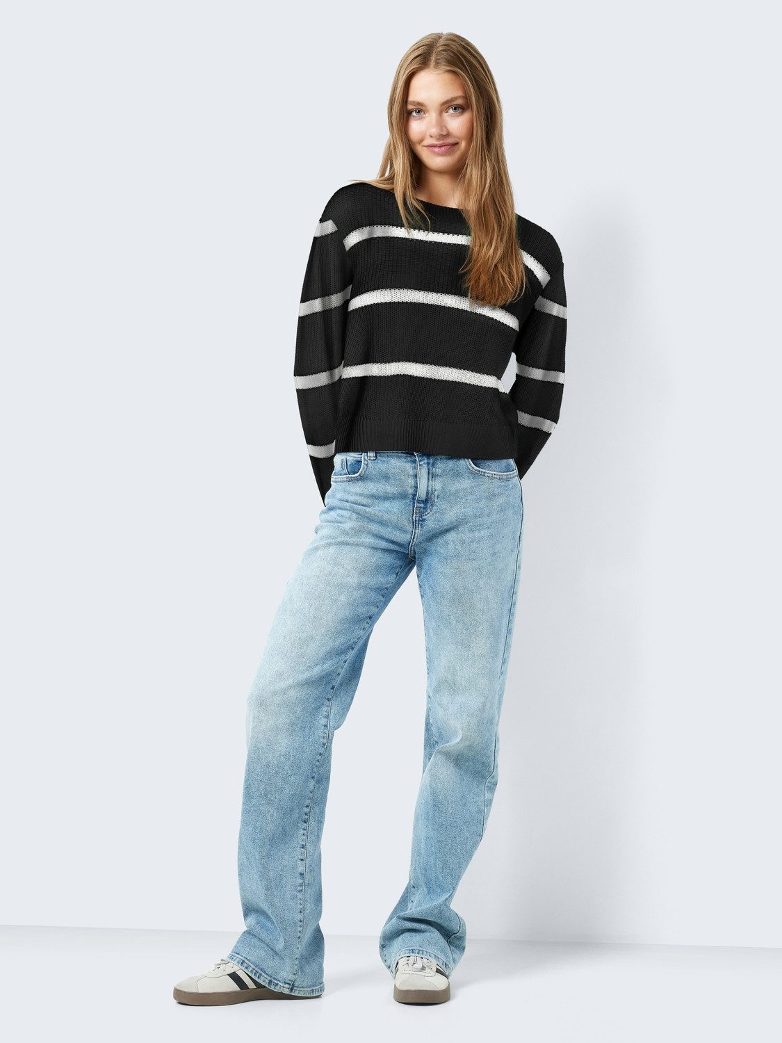 Strickpullover NMMAYSA L/S STRIPE O-NECK KNIT NOOS