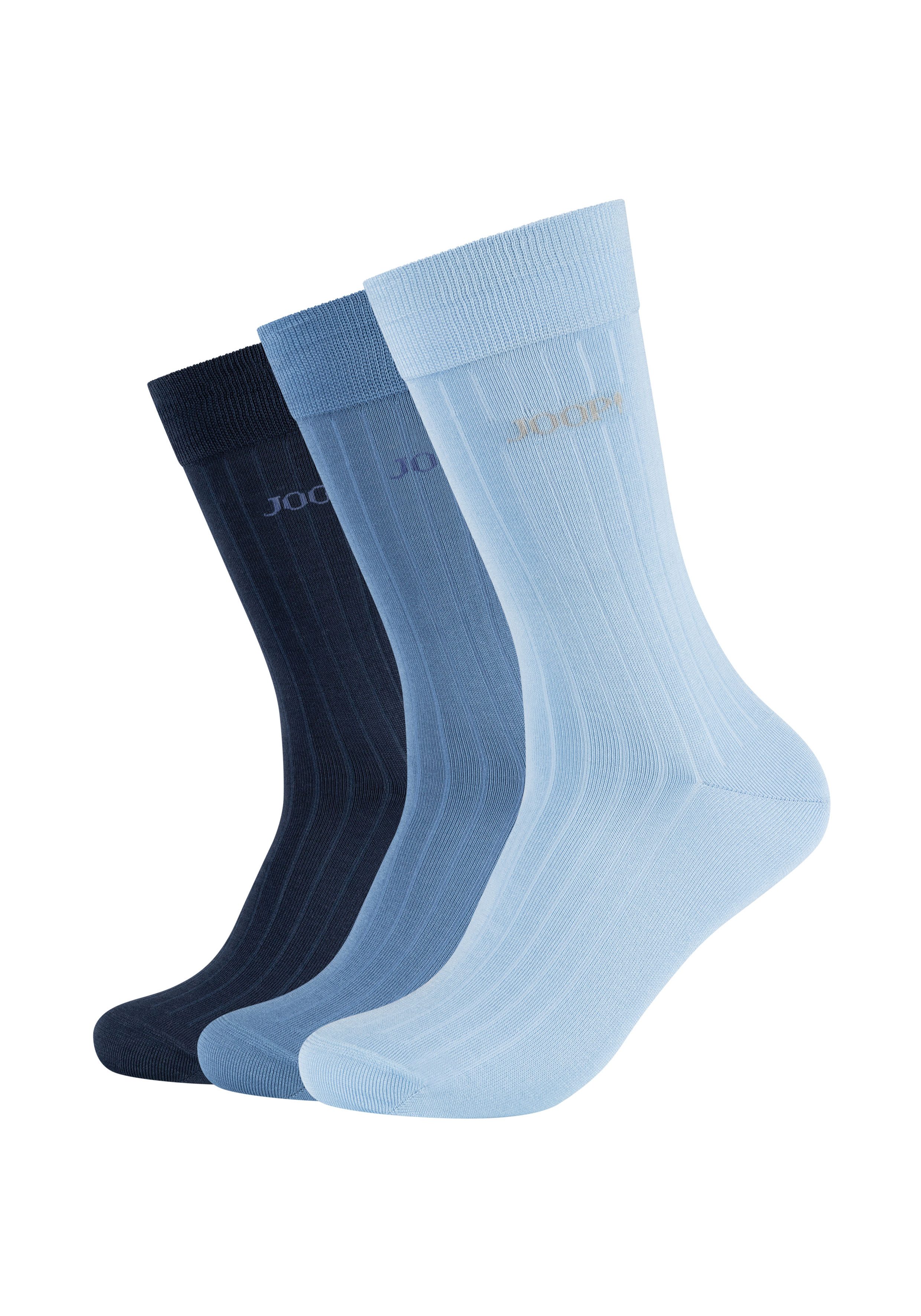 JOOP! Kniestrümpfe premium essentials (3-Paar) mit elastischem Bund günstig online kaufen