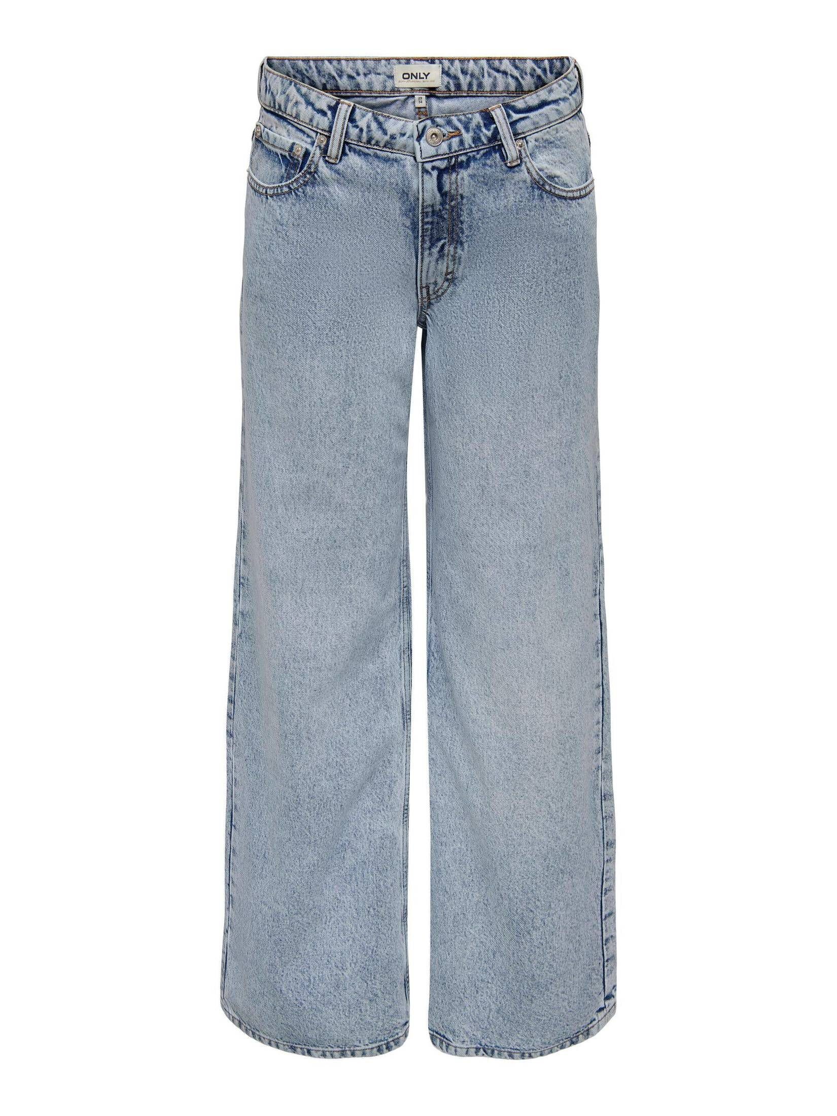 ONLY 5-Pocket-Jeans Damen Jeans ONLCHRIS REG LOW WIDE DNM MAS412 (1-tlg)