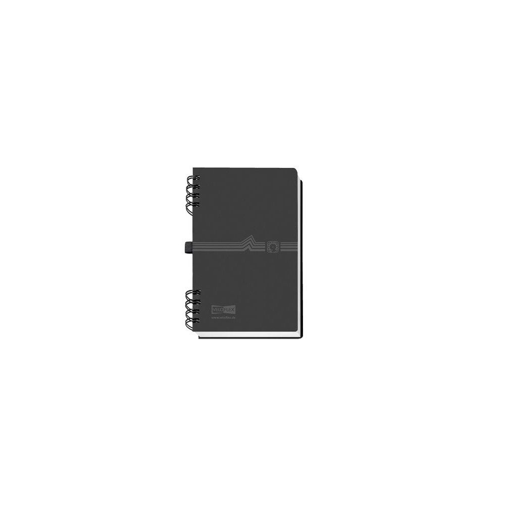 VELOFLEX Notizbuch VELOFLEX Telefonbuch aus Kunststoff schwarz DIN A6