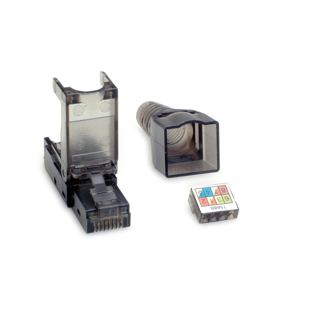 VALUE feldkonfektionierbarer RJ-45 Stecker Cat.6A (Class EA), UTP Netzwerk-Panel