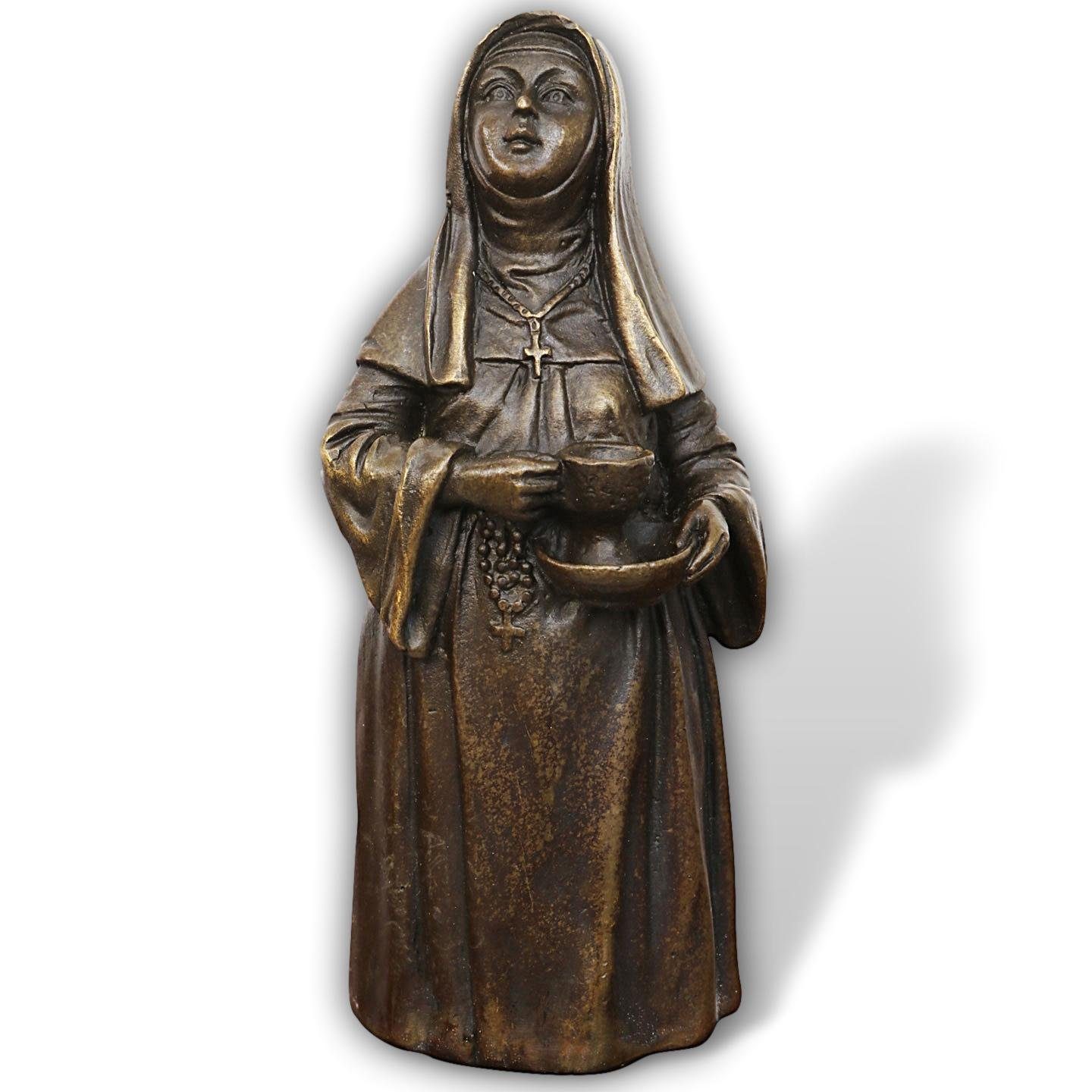 Aubaho Dekoobjekt Skulptur Tischglocke Nonne Kloster Antik-Stil Bronzeskulptur Glocke Br | Deko-Objekte