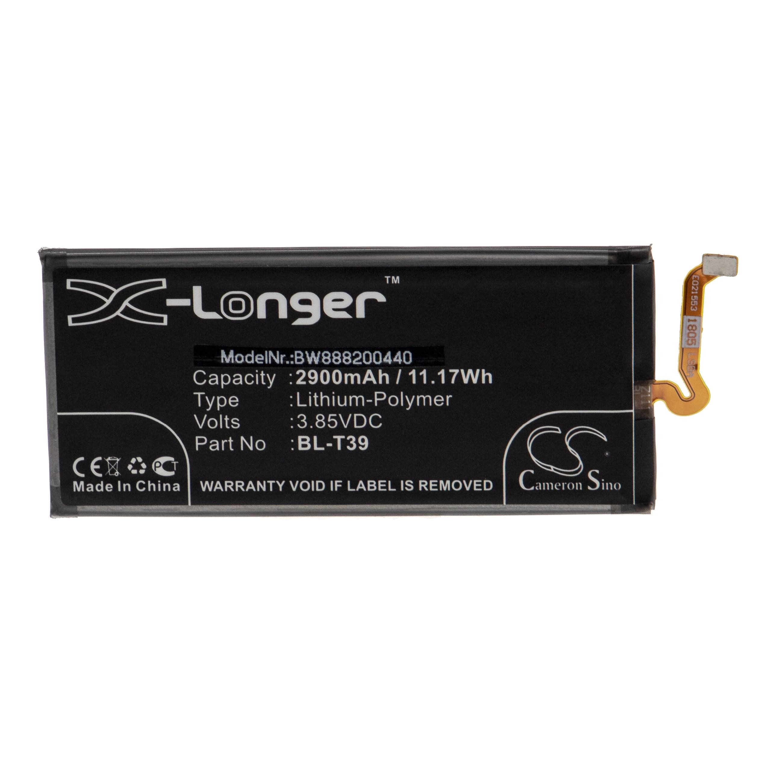 vhbw passend für LG LMG710EAW, LMG710EM, LMG710EMW, LMG710PM, LMG710TM, Smartphone-Akku 2900 mAh