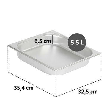 Mahlzeit Thermobehälter GN Behälter 2/3, Höhe 65 mm, Edelstahl Gastronomiebehälter, Edelstahl, für Chafing Dish