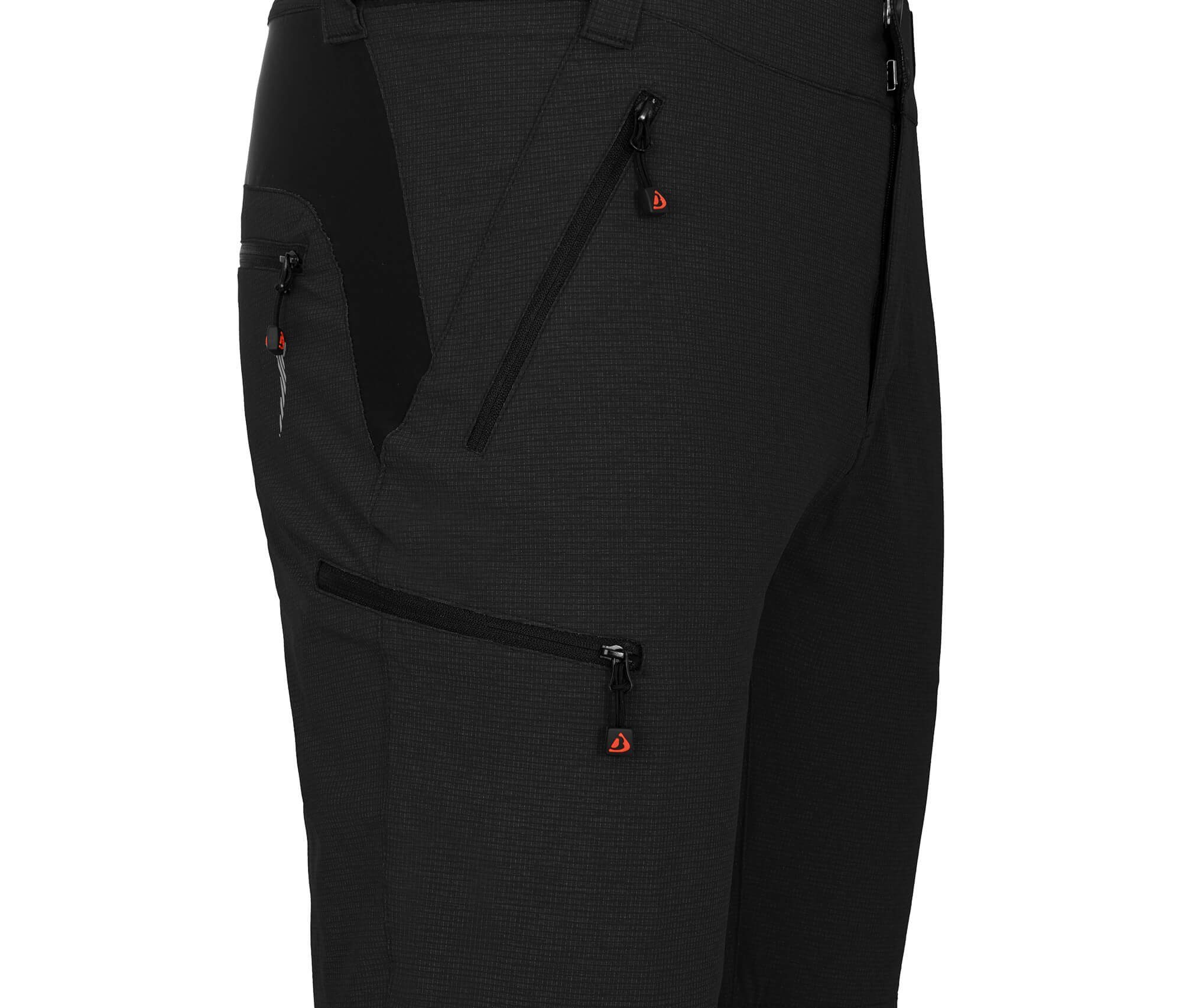 Fahrradhose PORVOO Bermuda (mit gepolsterter Innenhose) Herren Radshorts, robust, elastisch, Normalgrößen, schwarz